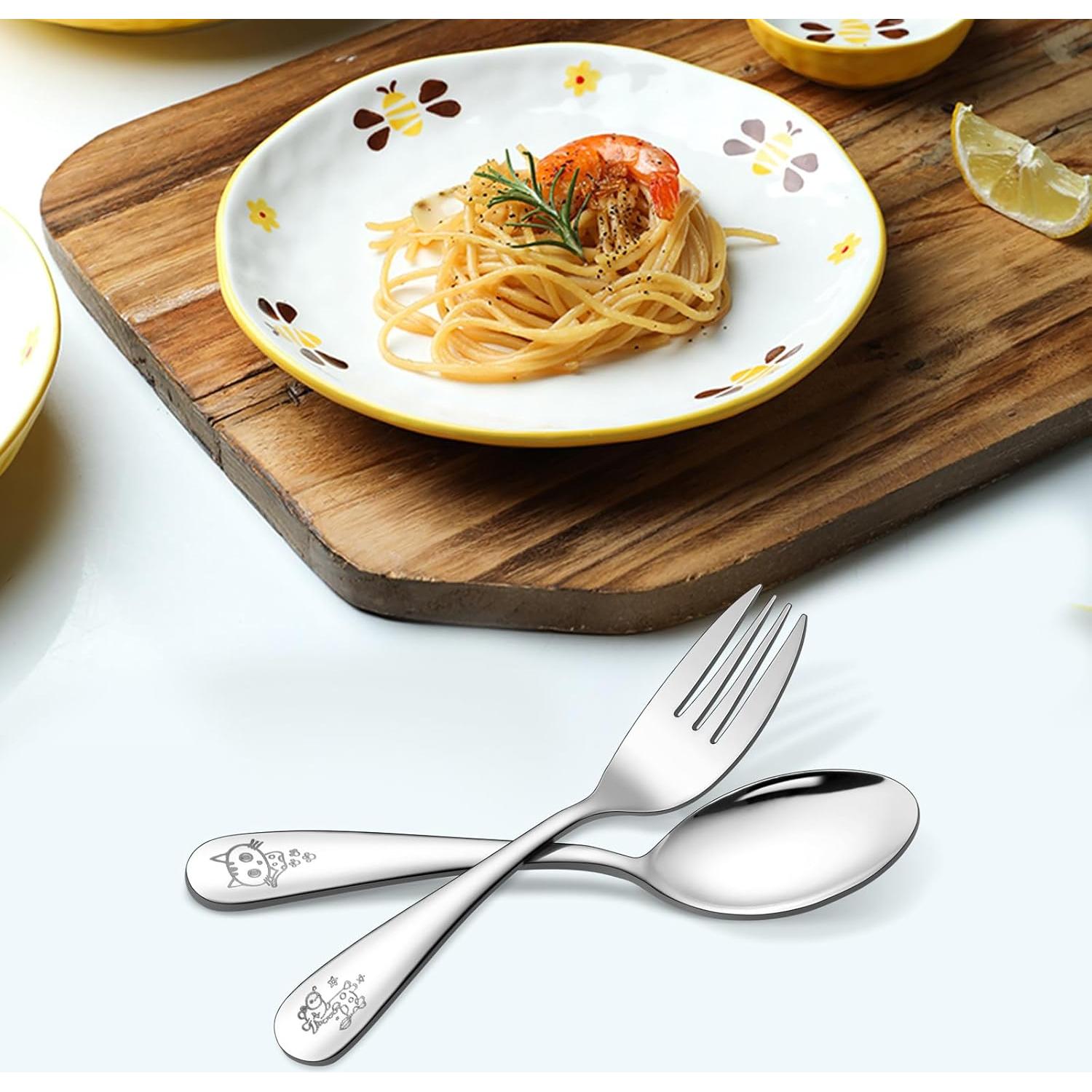 Set de Cubiertos para Niños LIANYU 10 Piezas Acero Inoxidable