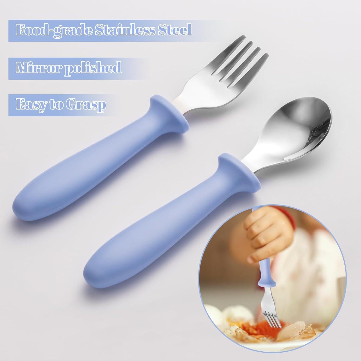 Juego de Utensilios de Acero Inoxidable para Niños Pimoys