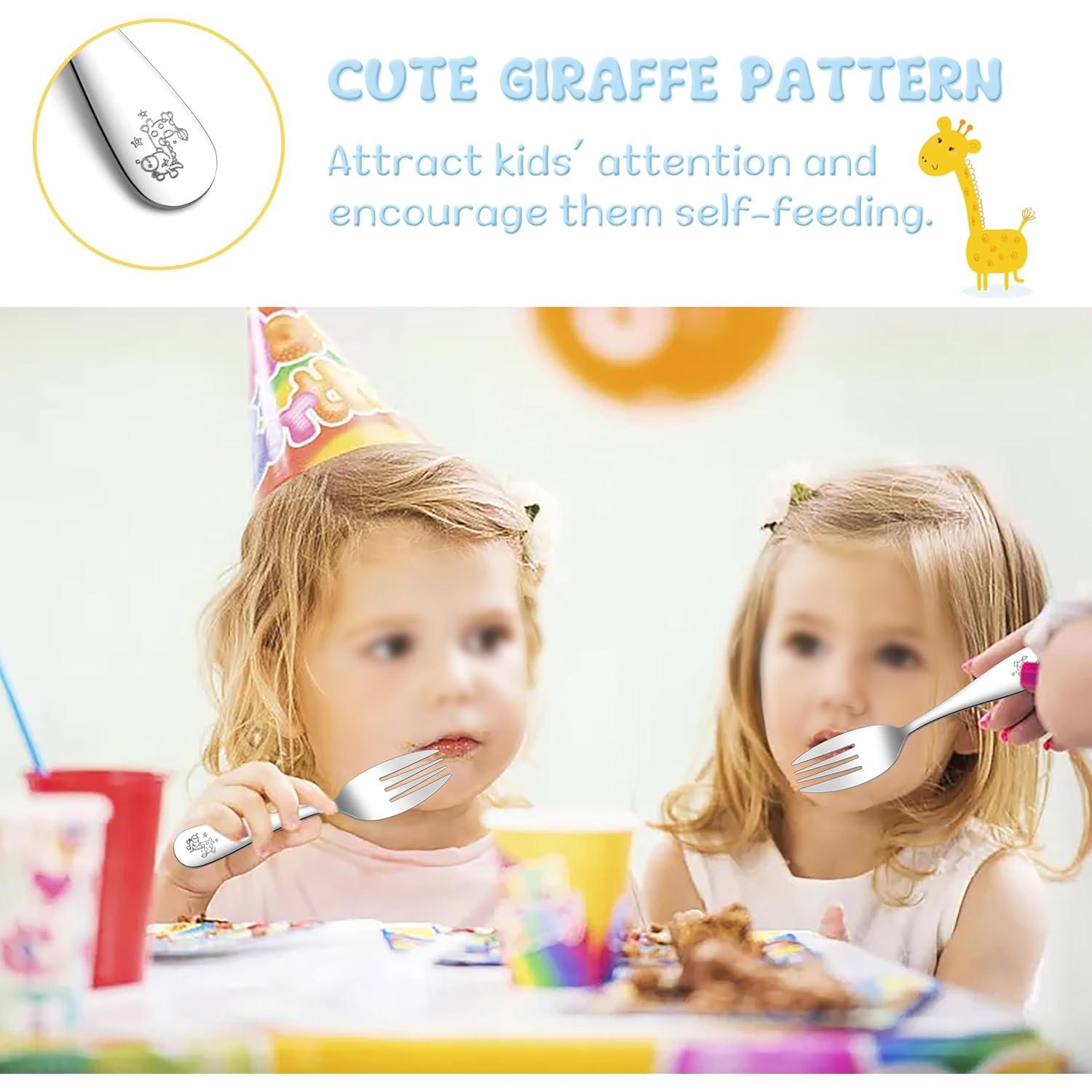 Juego de 6 Tenedores para Niños TeamFar - Acero Inoxidable Seguro