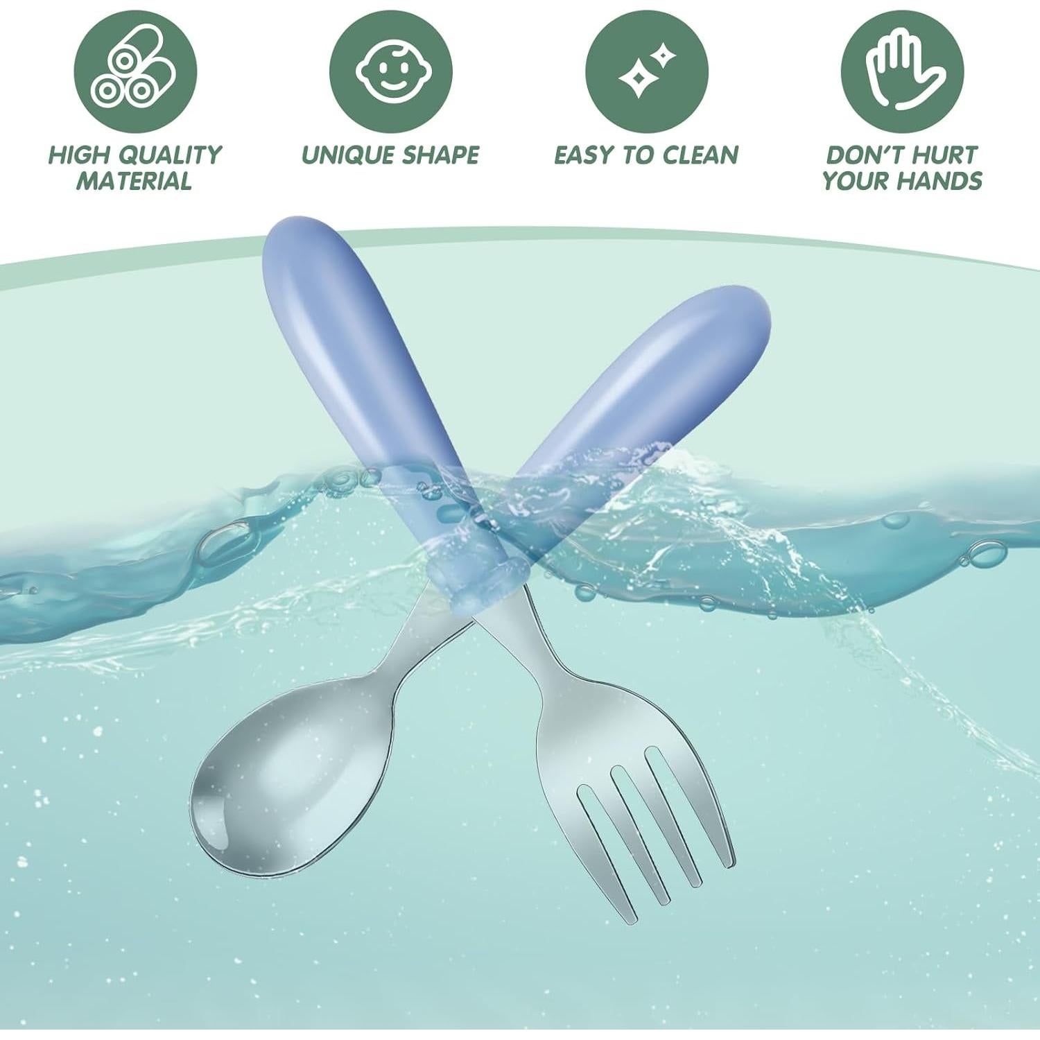 Set de Utensilios para Niños Dandat 48 Piezas Acero Inoxidable