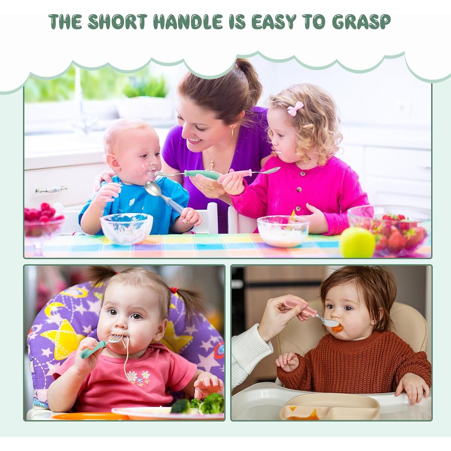 Set de Utensilios para Niños Dandat 48 Piezas Acero Inoxidable