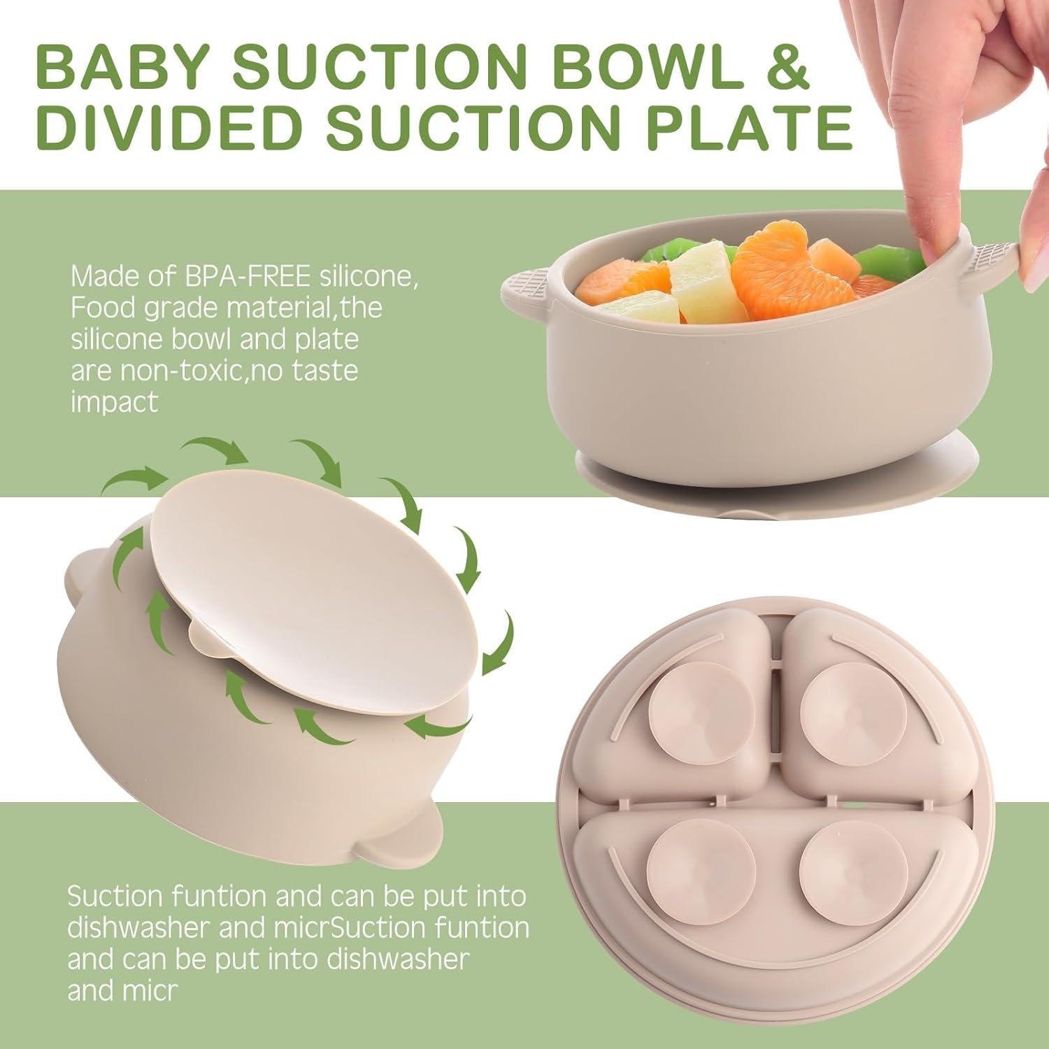 Conjunto de Alimentación Dandat 24 Piezas Silicona Bebés