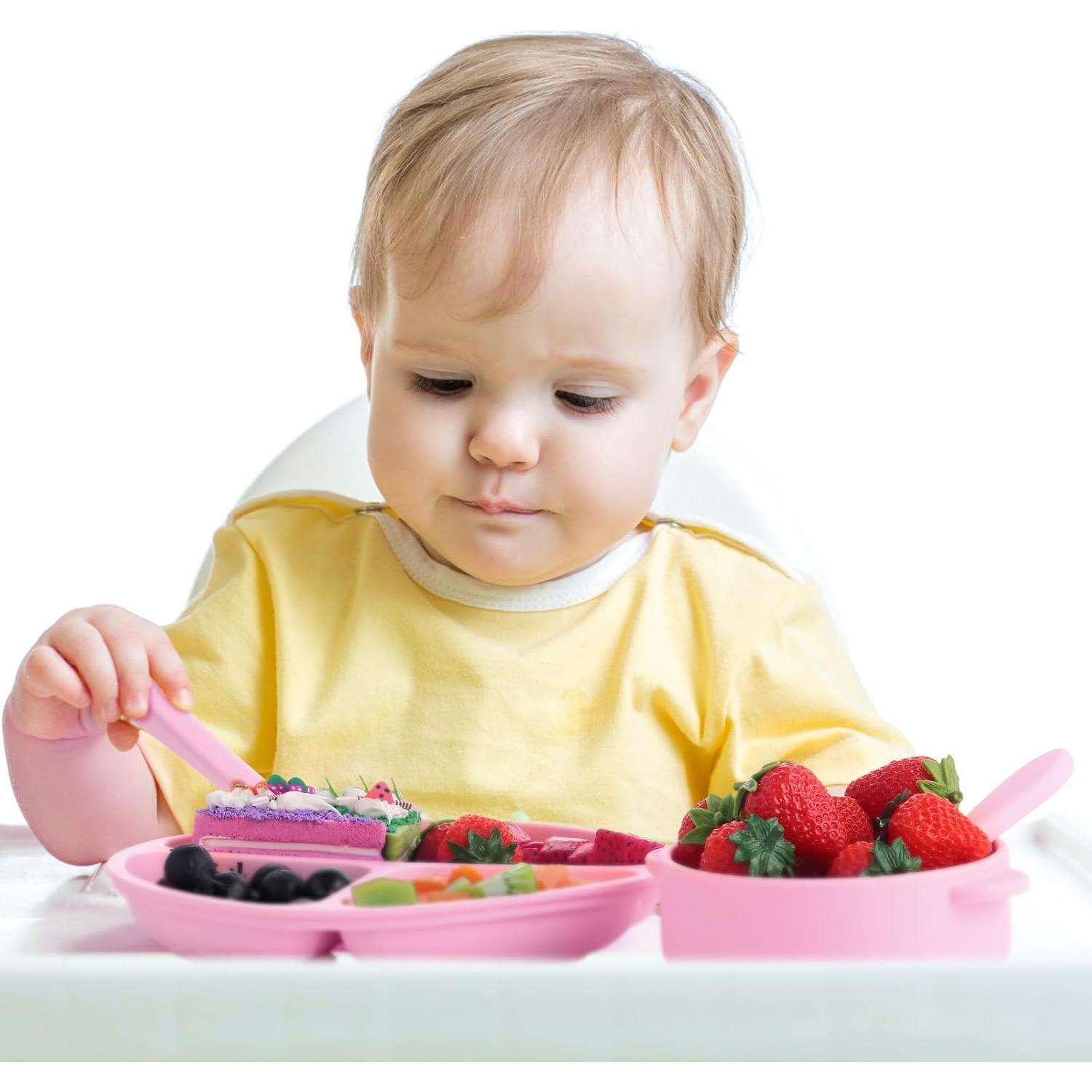 Conjunto de Alimentación Dandat 24 Piezas Silicona Bebés