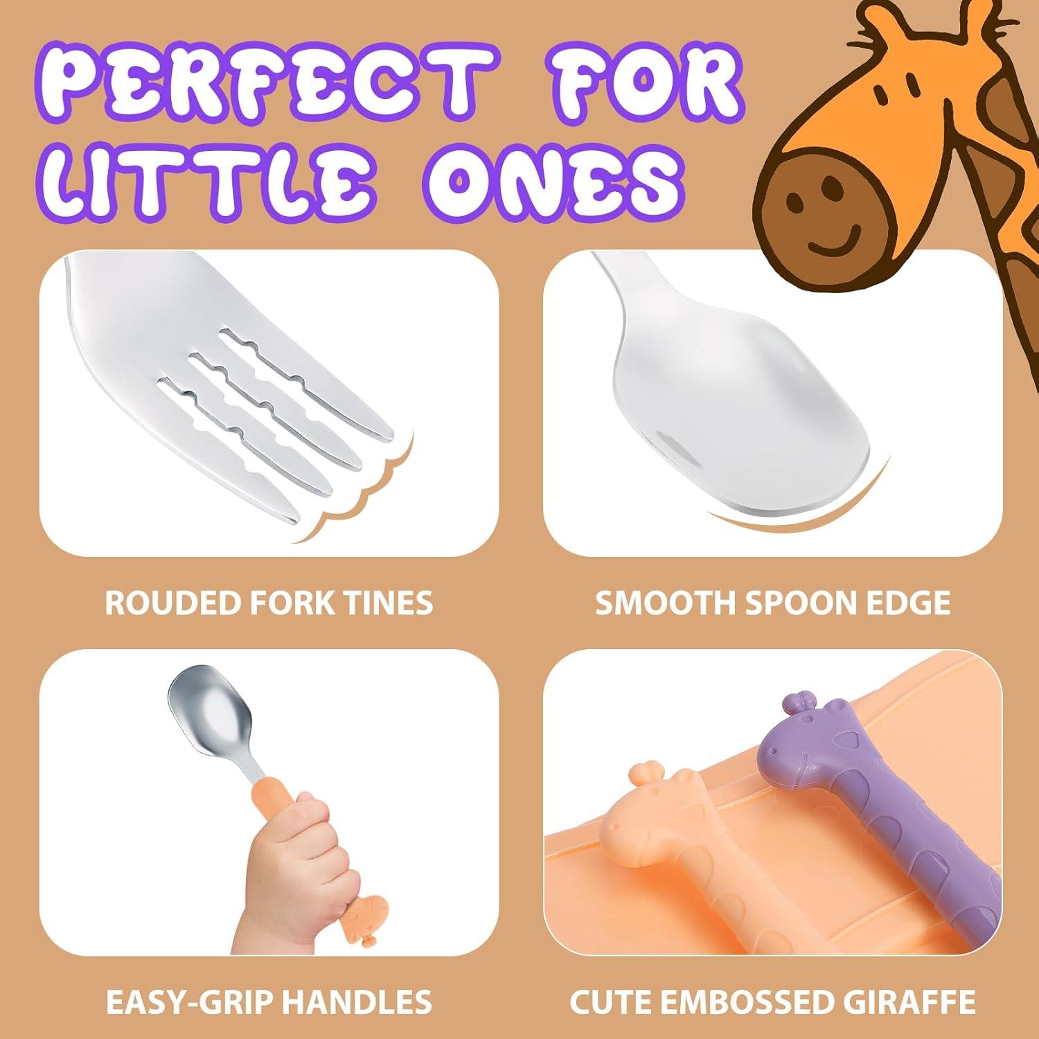 Juego de Utensilios para Niños Lohodo 3 Piezas Acero Inoxidable