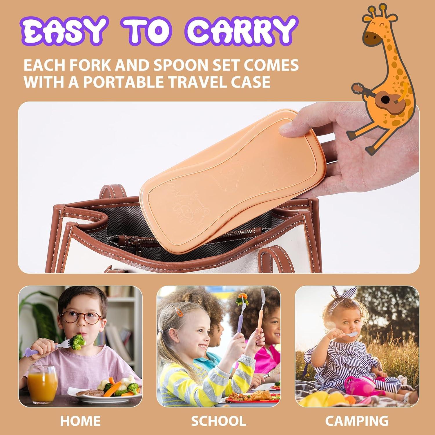 Juego de Utensilios para Niños Lohodo 3 Piezas Acero Inoxidable