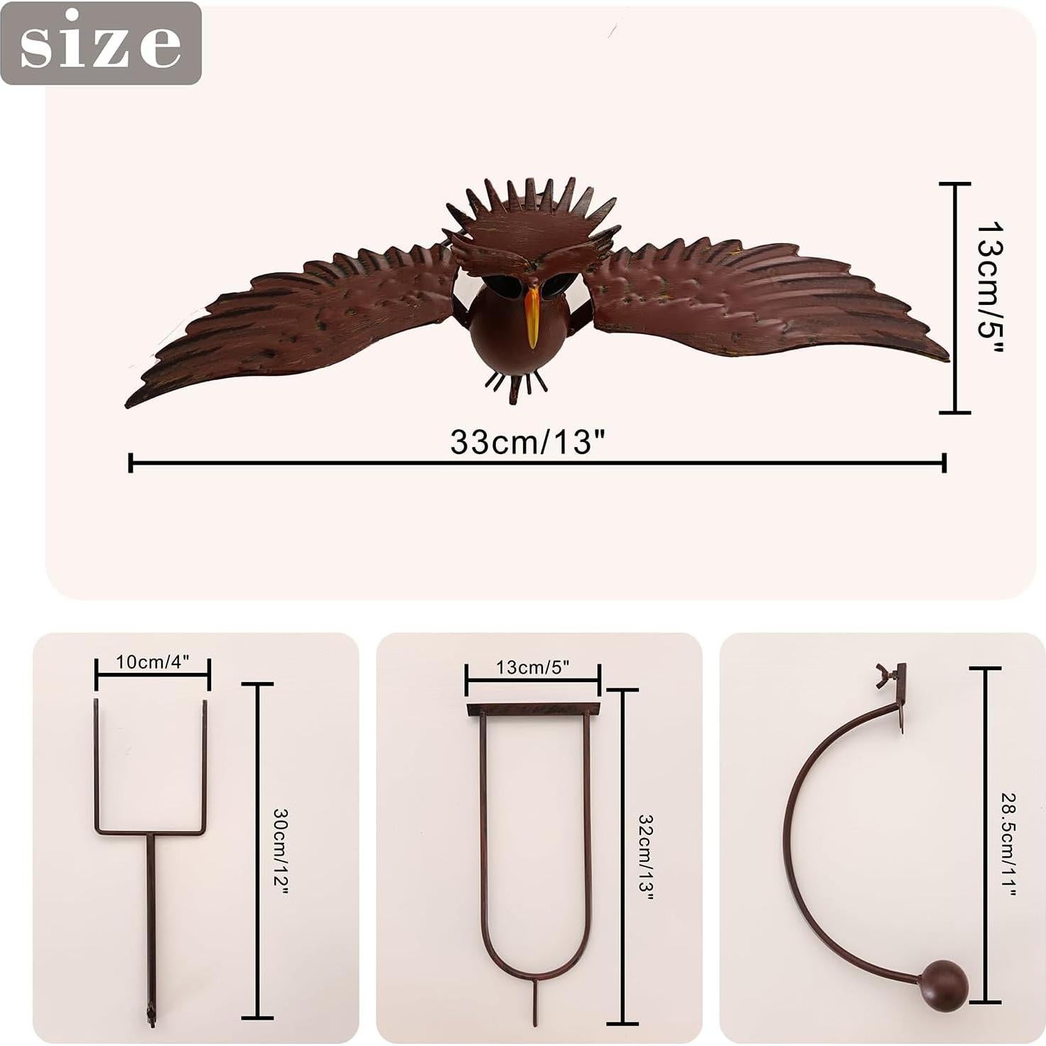 Estaca de Jardín Búho de Metal Quanqiuyi - Decoración Exterior