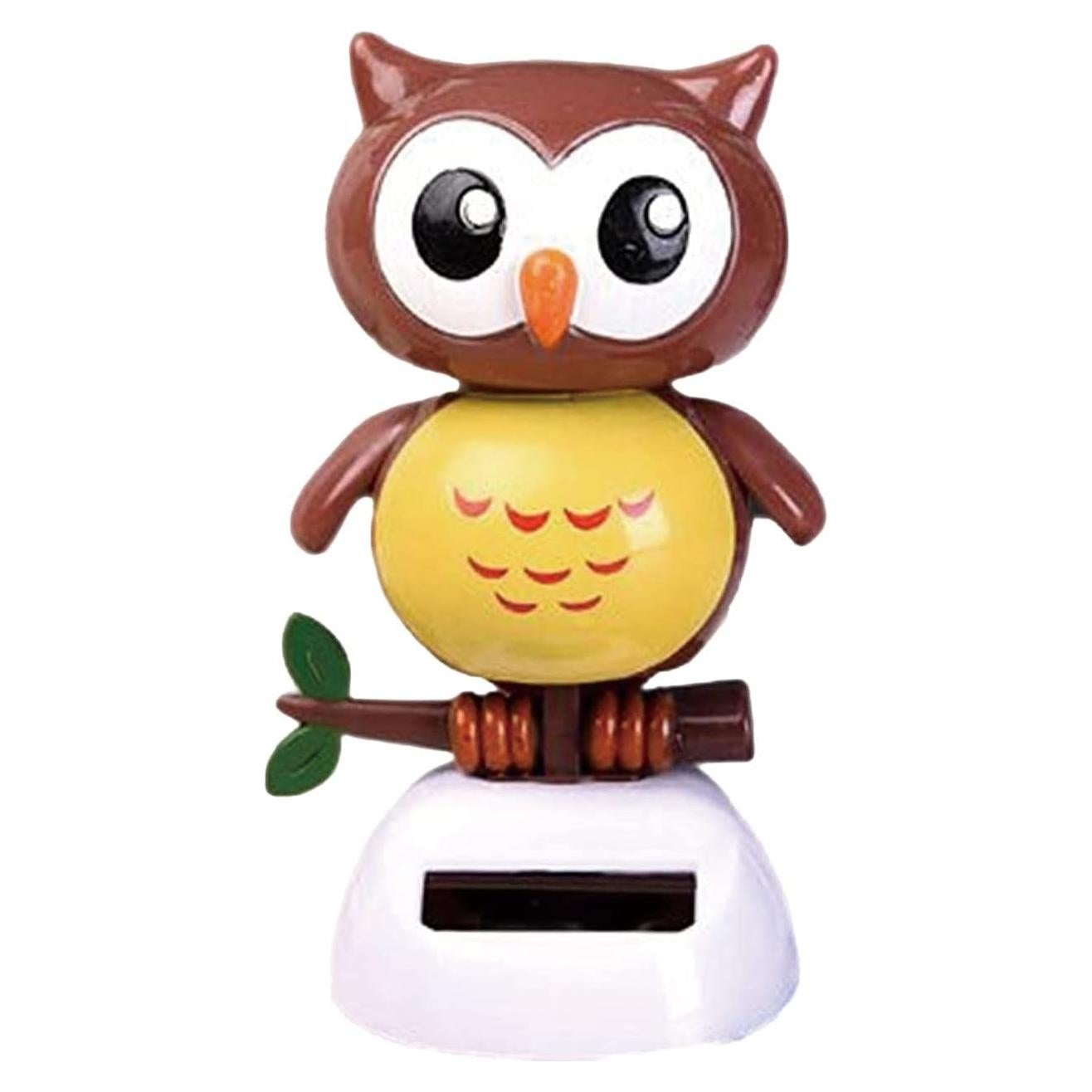 Figura Solar Búho Bailarín YDEROD - Decoración Coche 6.4x6.1 cm