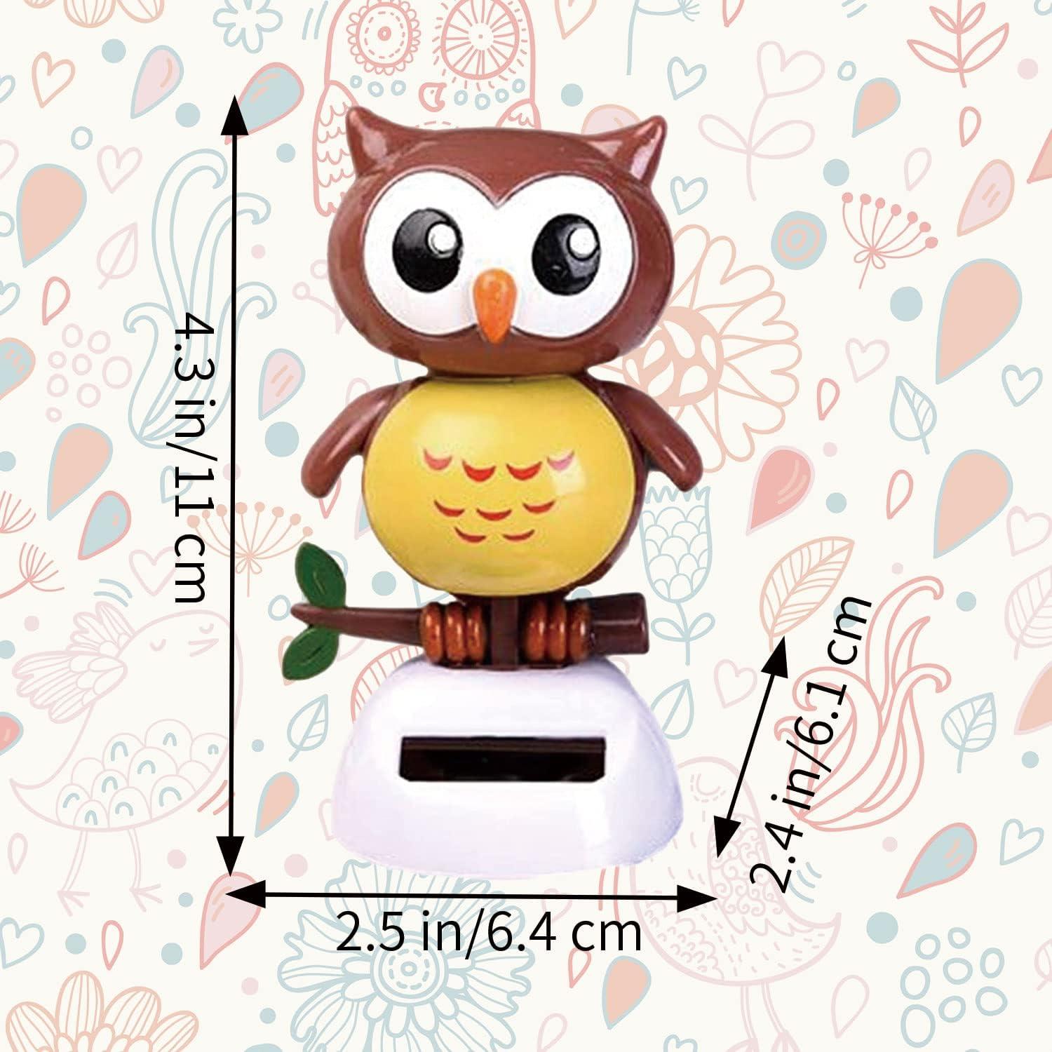 Figura Solar Búho Bailarín YDEROD - Decoración Coche 6.4x6.1 cm