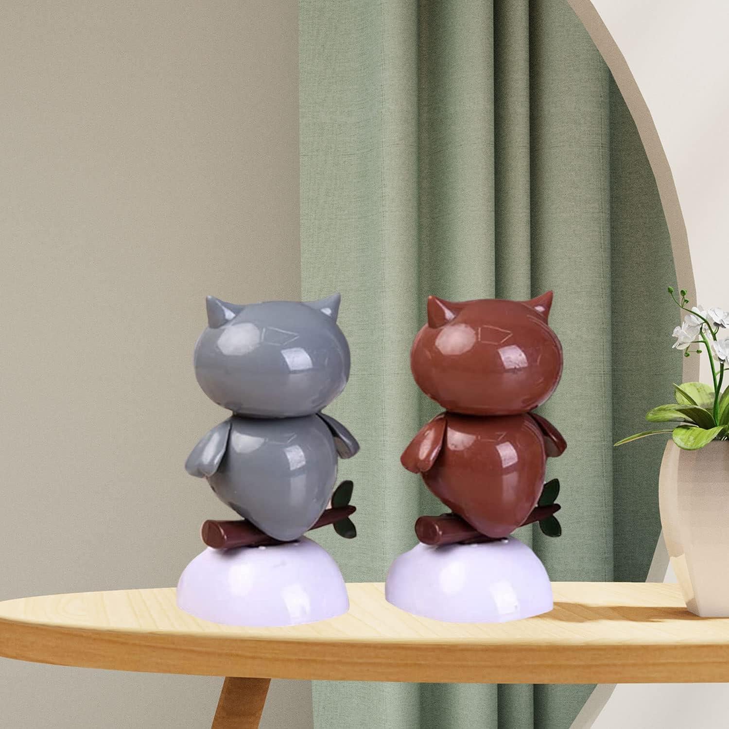 Figura Solar Búho Bailarín YDEROD - Decoración Coche 6.4x6.1 cm