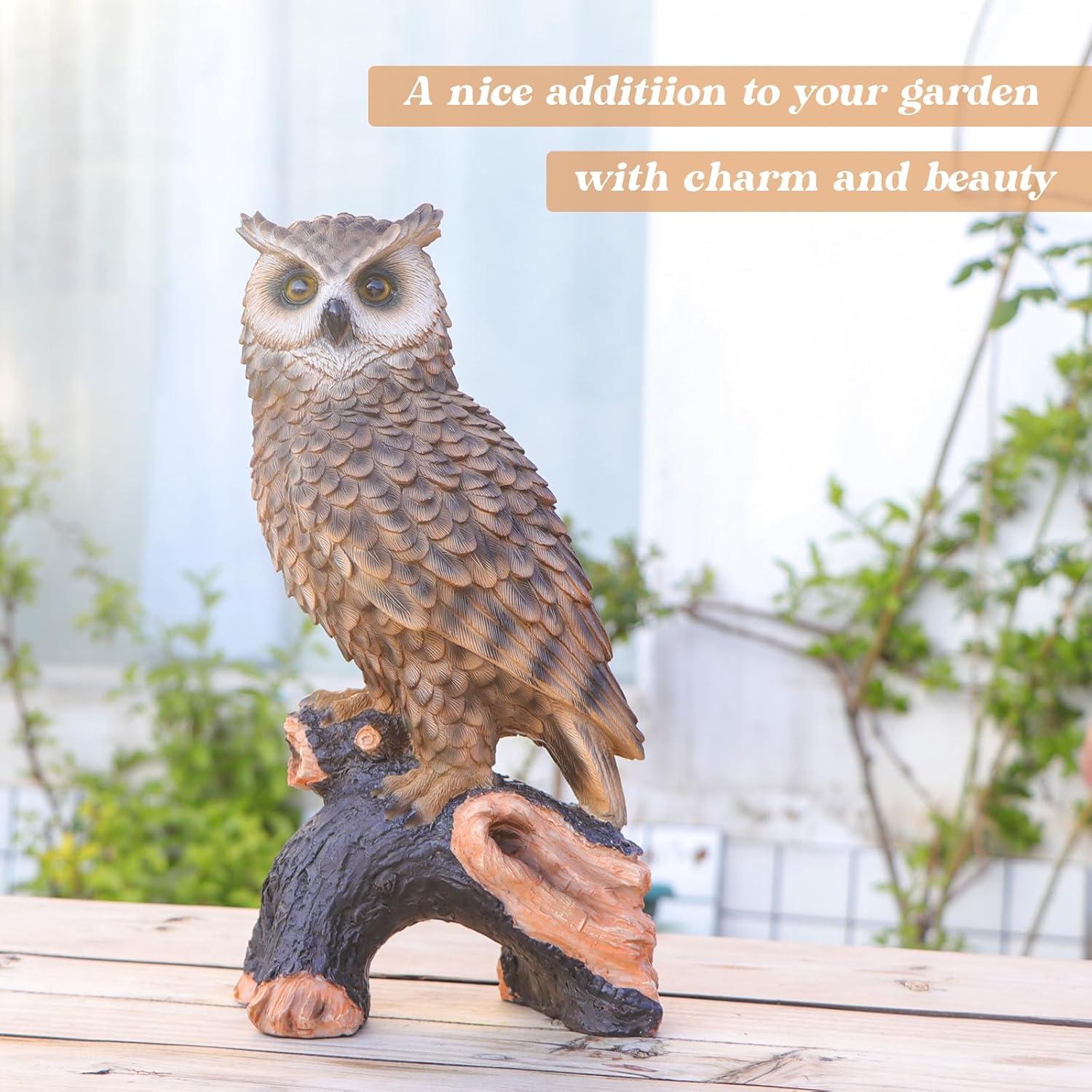 Estatua de Jardín Búho Ovewios 36.3 cm Resina Decorativa