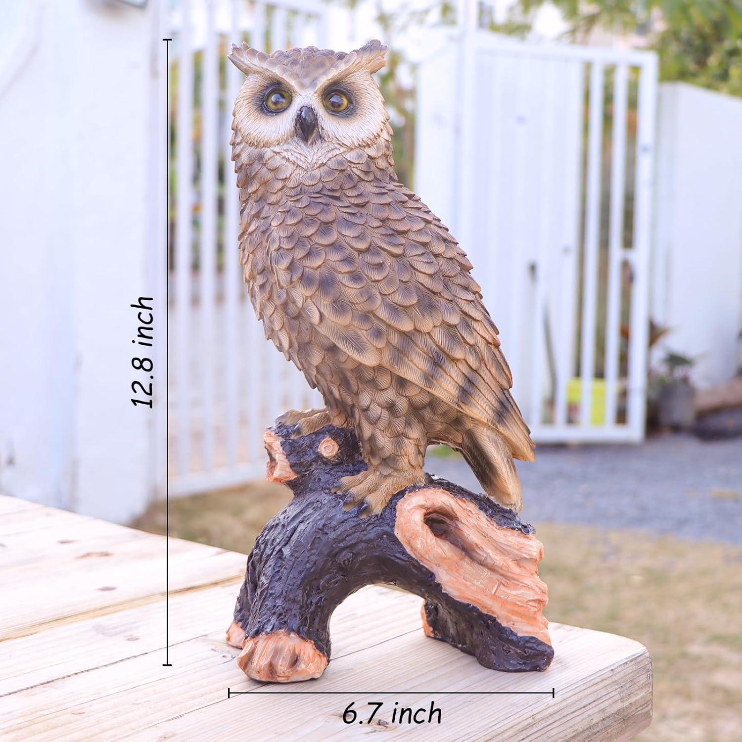 Estatua de Jardín Búho Ovewios 36.3 cm Resina Decorativa