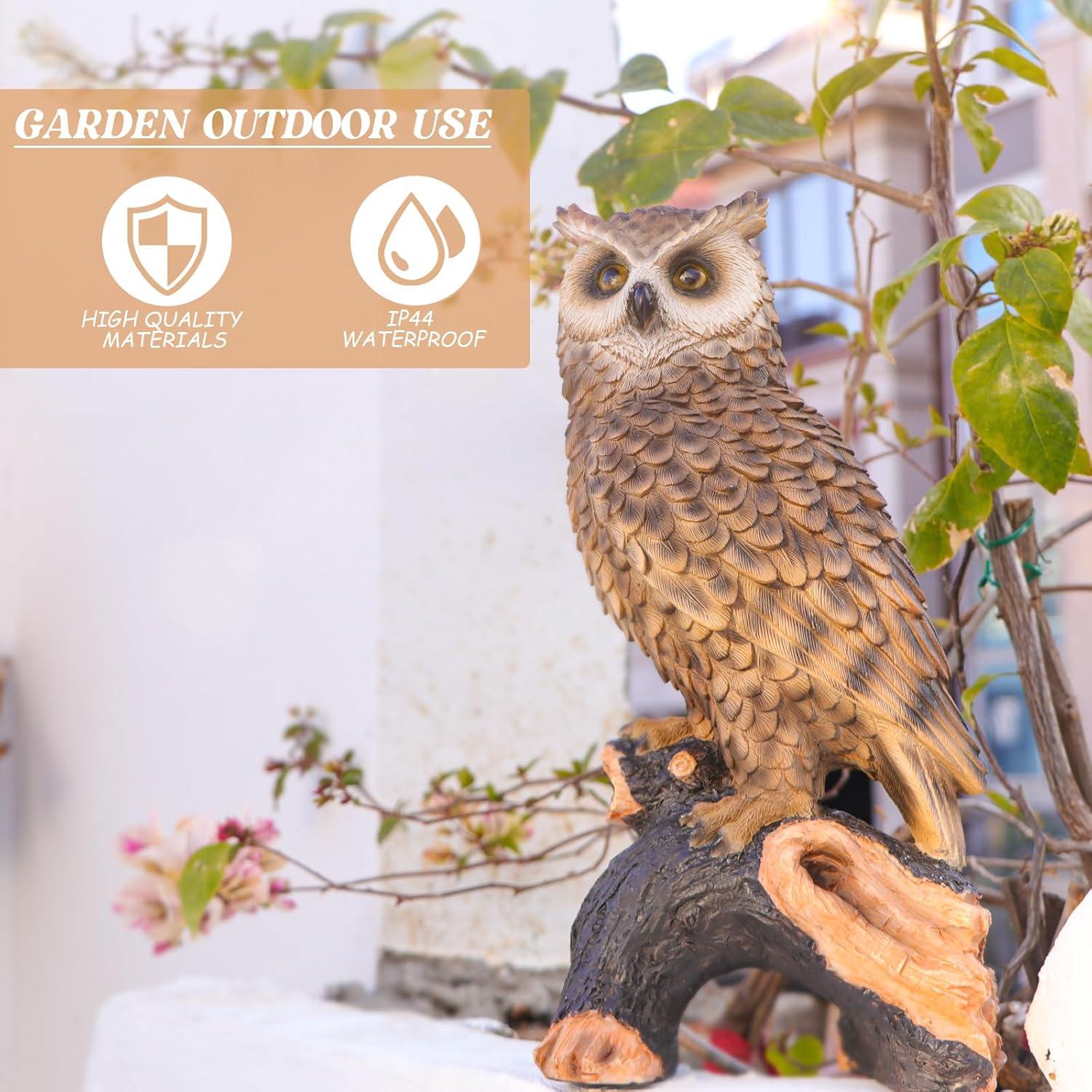 Estatua de Jardín Búho Ovewios 36.3 cm Resina Decorativa