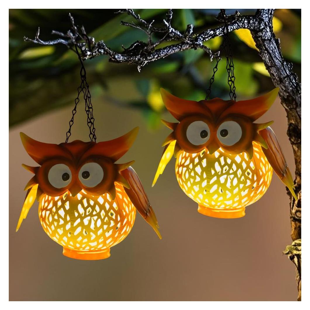 Lámparas Solares Colgantes Starsoul 2 Pack Metal Naranja