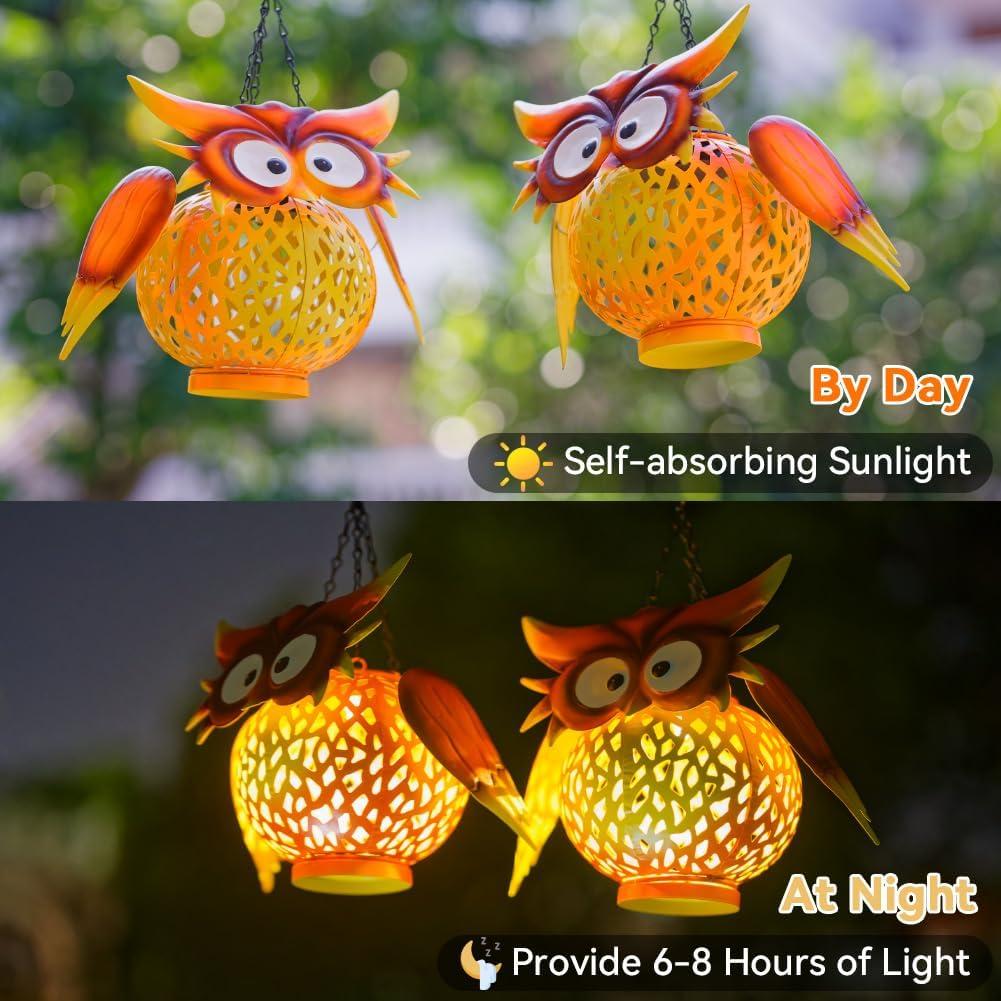 Lámparas Solares Colgantes Starsoul 2 Pack Metal Naranja