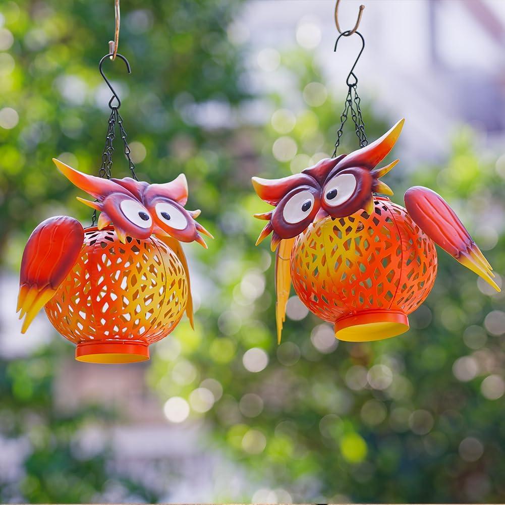 Lámparas Solares Colgantes Starsoul 2 Pack Metal Naranja