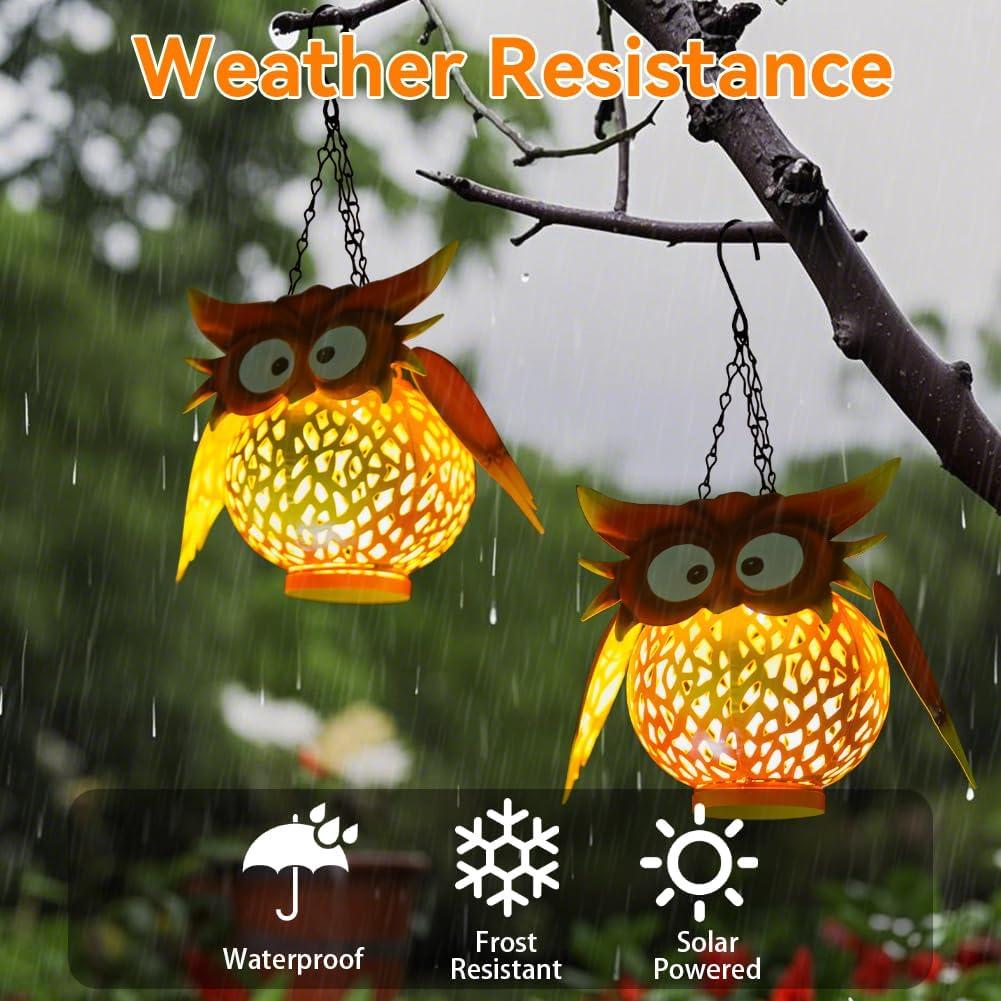 Lámparas Solares Colgantes Starsoul 2 Pack Metal Naranja