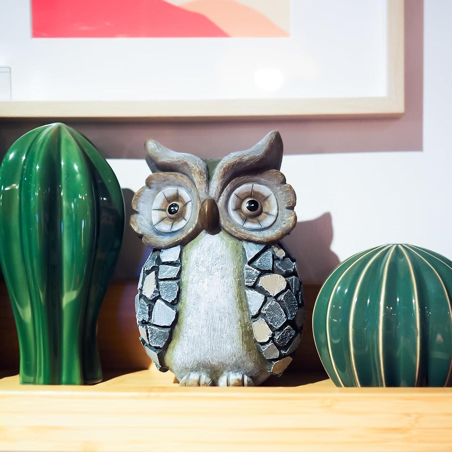 Estatua de Búho Hecha a Mano Kunkeinson - Decoración Artística 15.8 cm