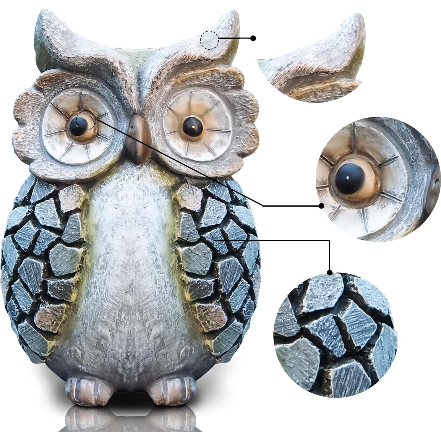 Estatua de Búho Hecha a Mano Kunkeinson - Decoración Artística 15.8 cm