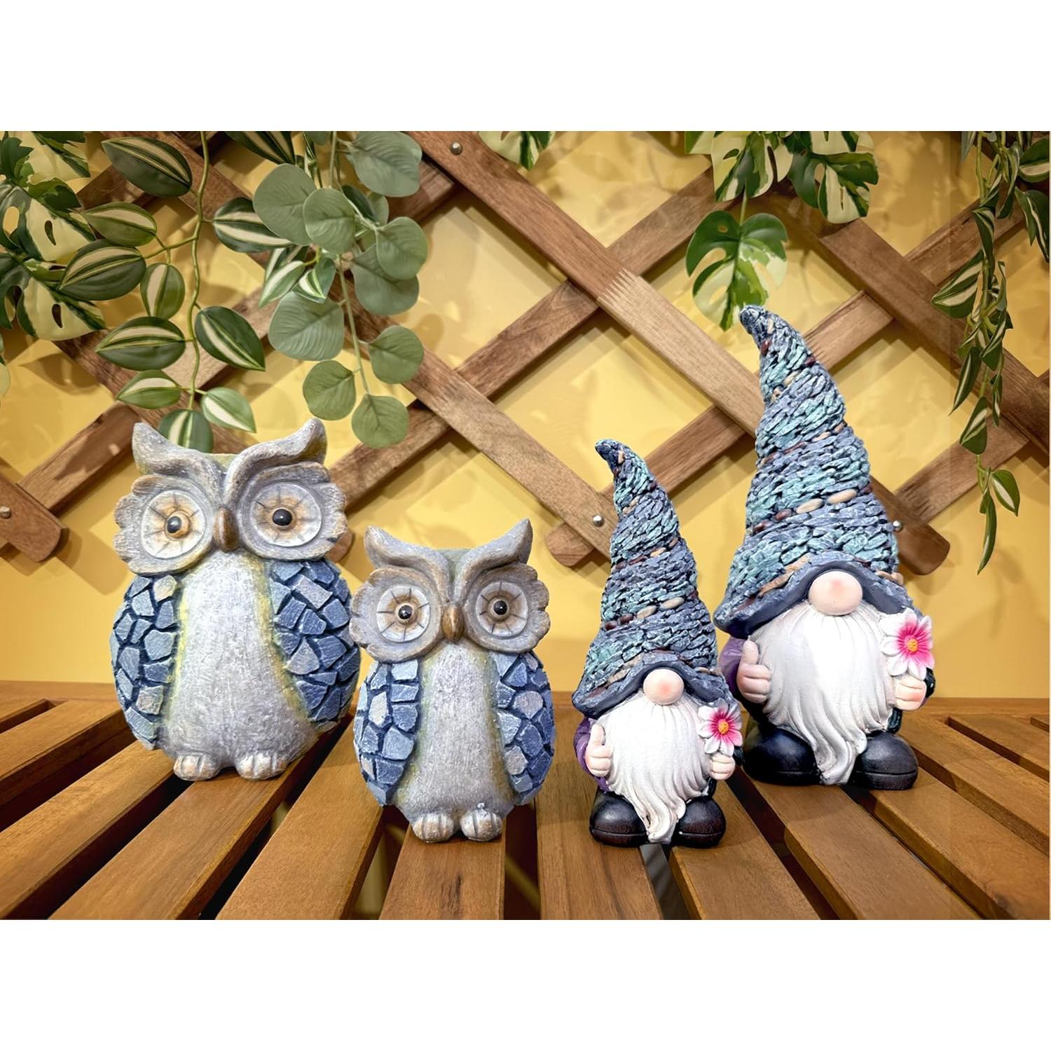 Estatua de Búho Hecha a Mano Kunkeinson - Decoración Artística 15.8 cm