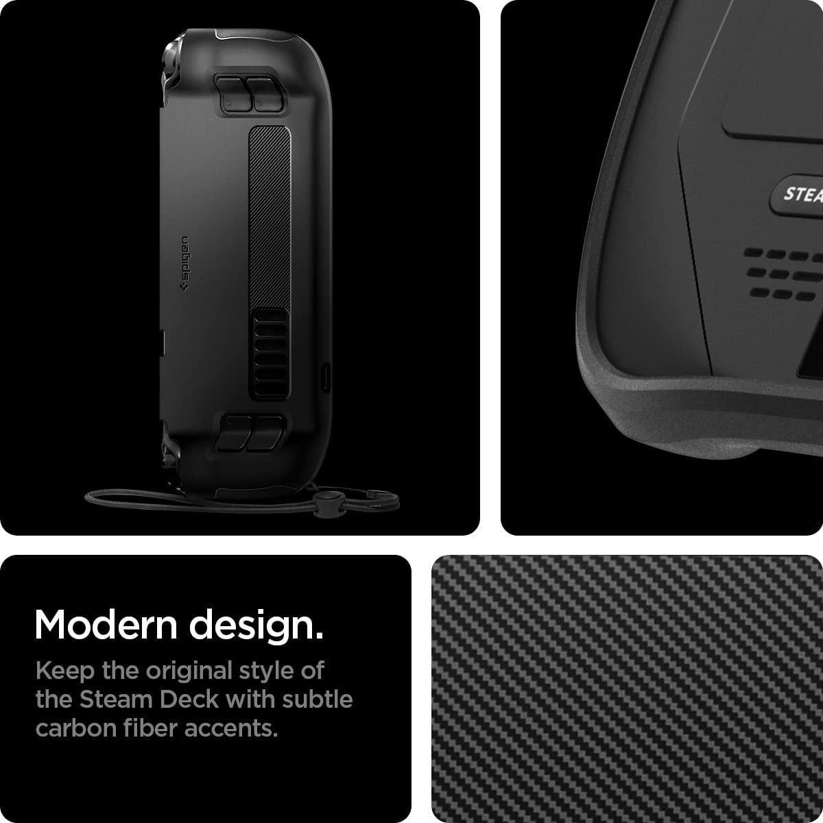 Funda Spigen Rugged Armor para Steam Deck LCD y OLED - Negro