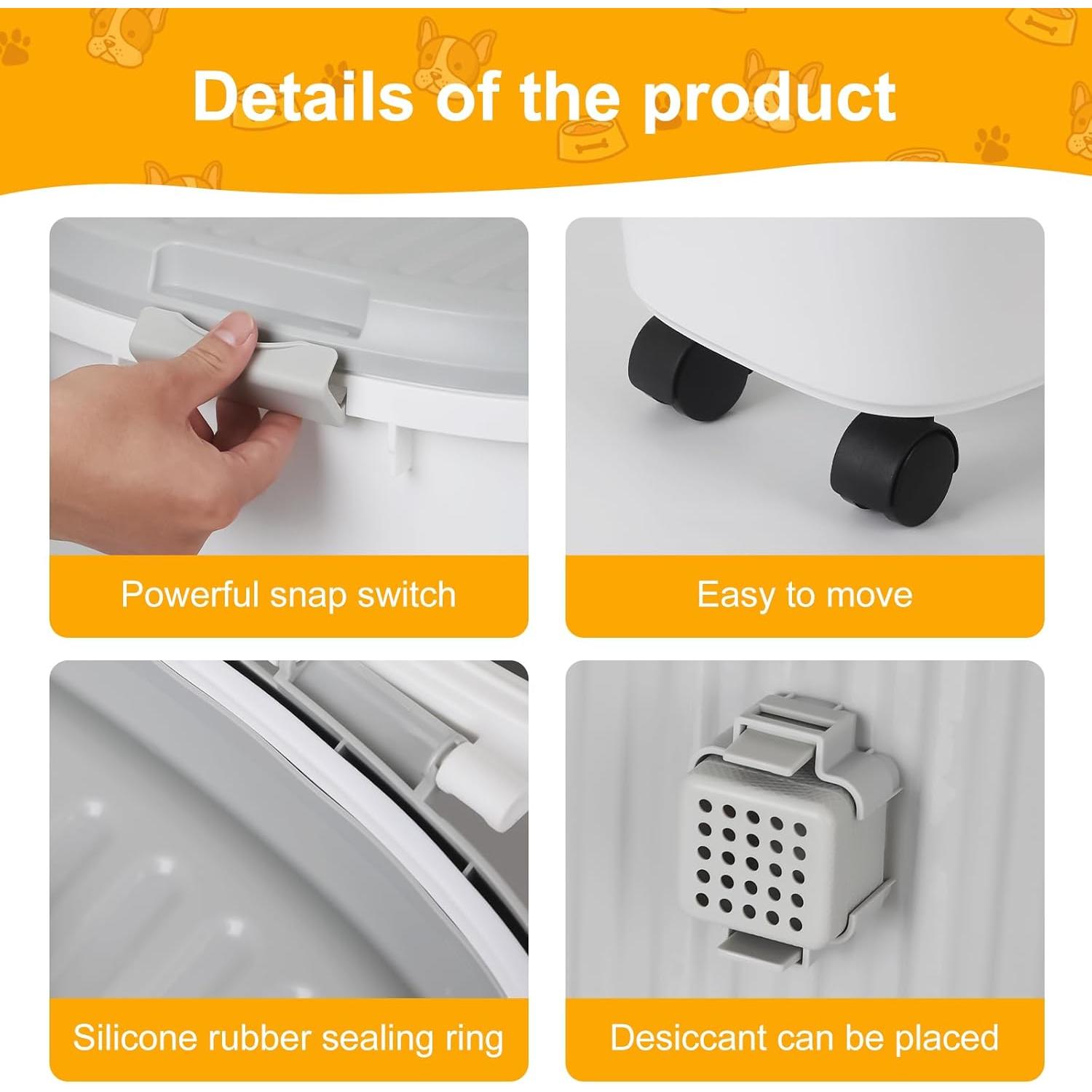 Contenedor de Almacenamiento de Comida para Perros NXIZOLI 35 L