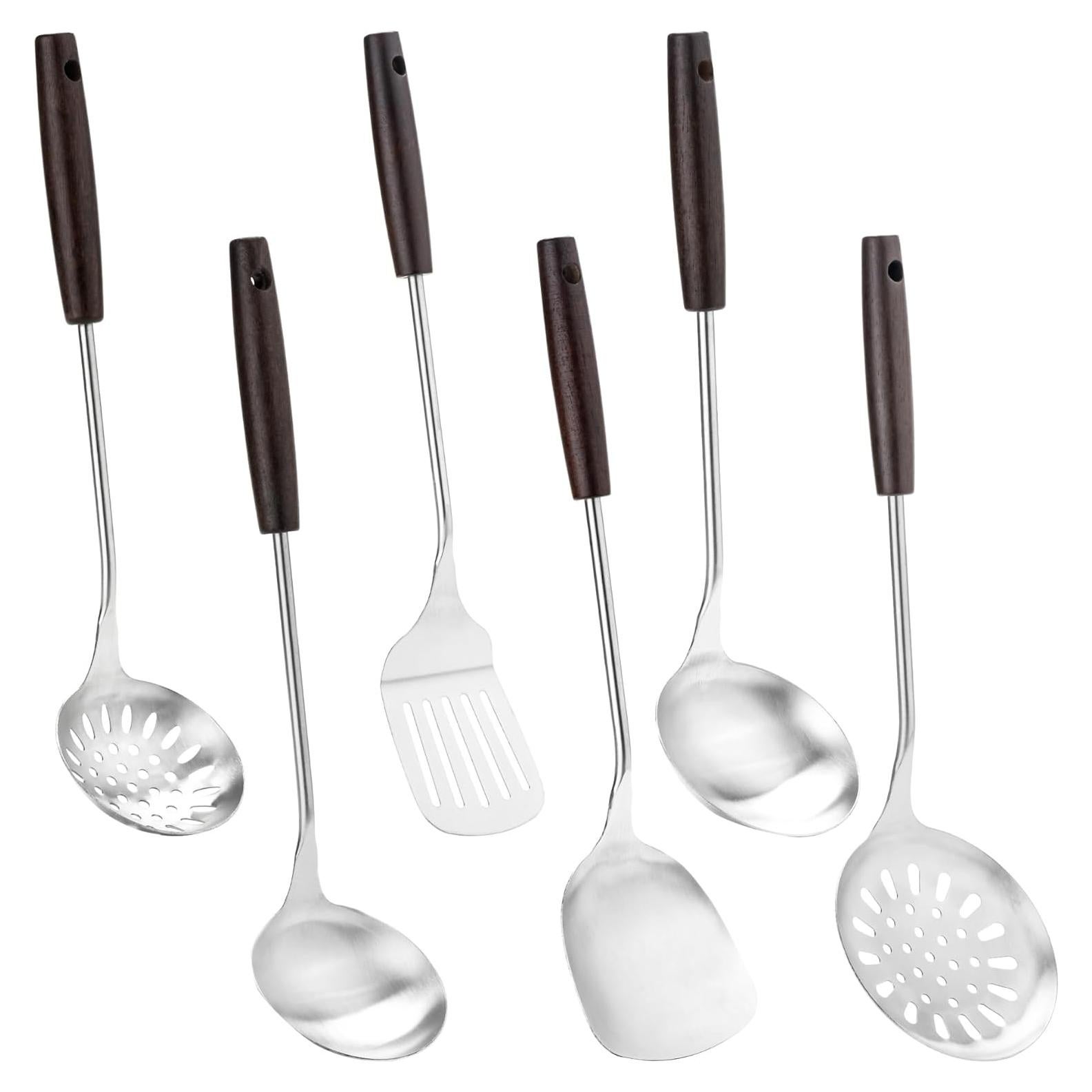 Juego de Utensilios de Cocina FJNATINH 6 PZS Acero Inoxidable