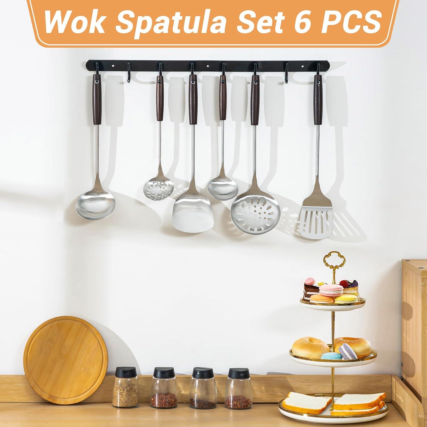 Juego de Utensilios de Cocina FJNATINH 6 PZS Acero Inoxidable