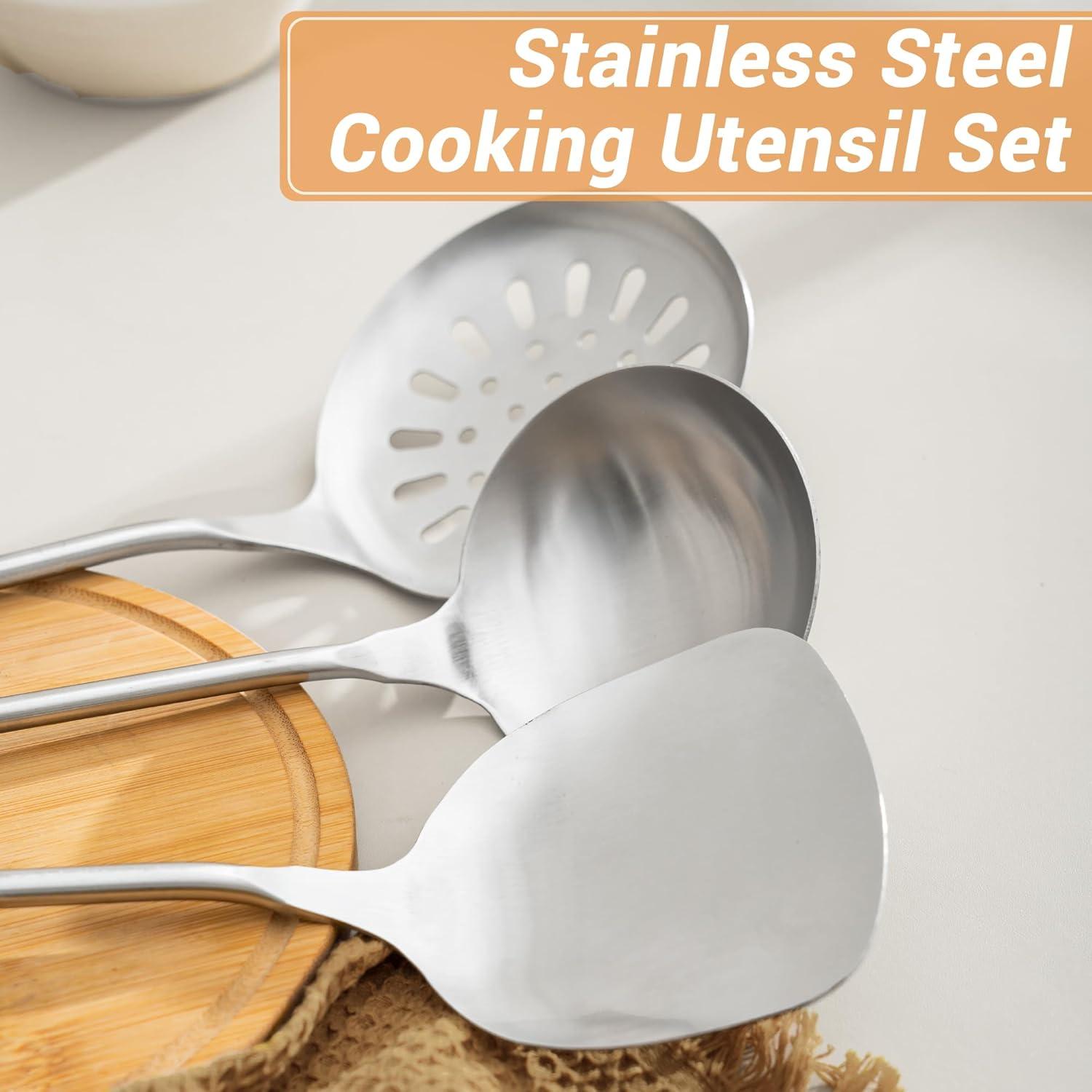 Juego de Utensilios de Cocina FJNATINH 6 PZS Acero Inoxidable