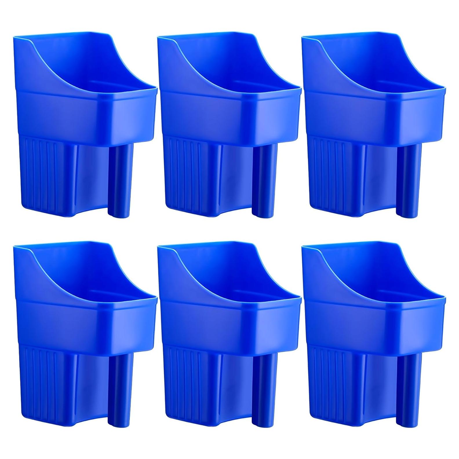 Set de 6 Cucharones de Plástico Baderke 2L Azul Apilables