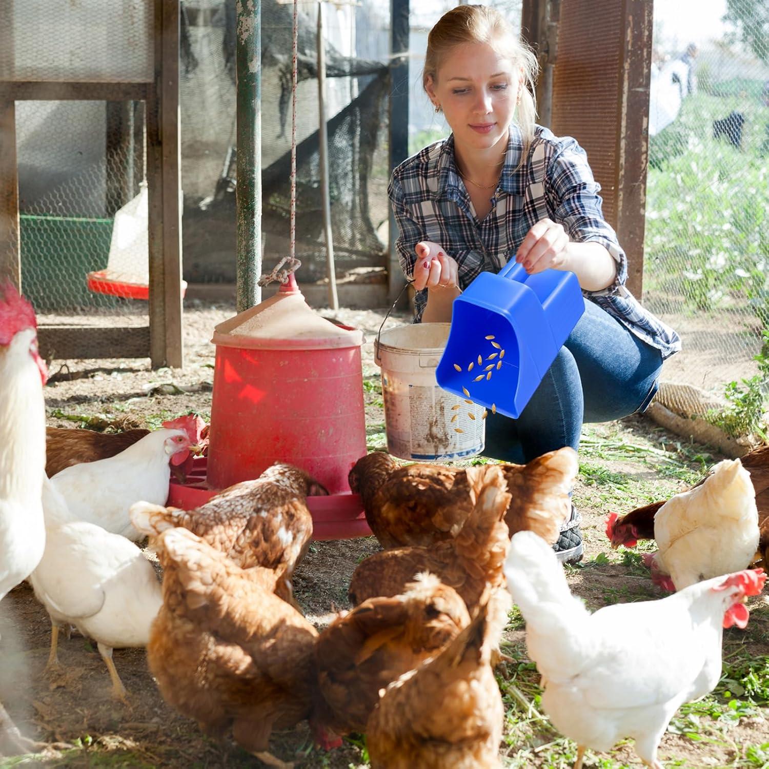 Set de 6 Cucharones de Plástico Baderke 2L Azul Apilables