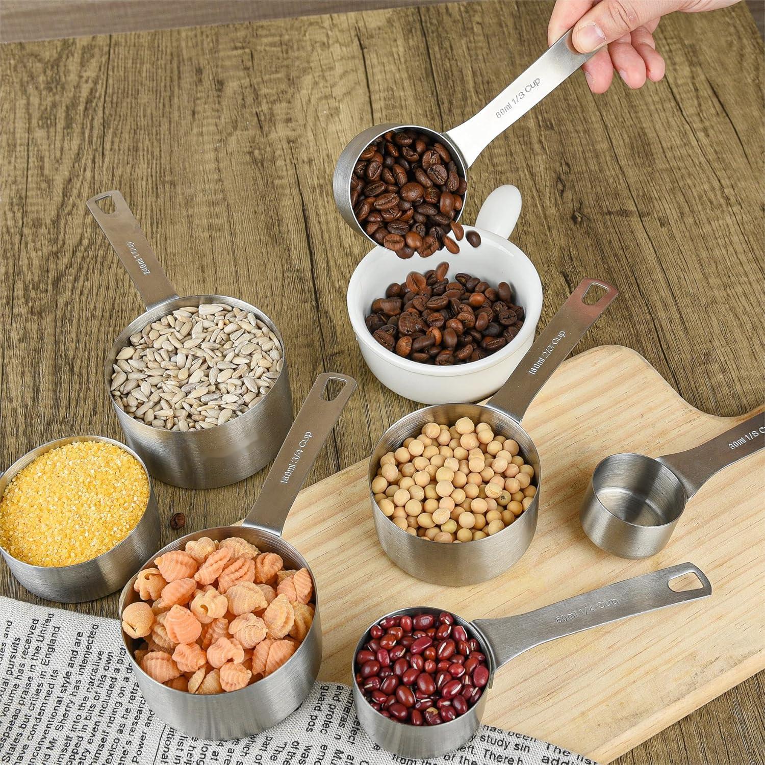 Juego de Tazas y Cucharas Medidoras Smithcraft 19 Piezas Acero Inoxidable