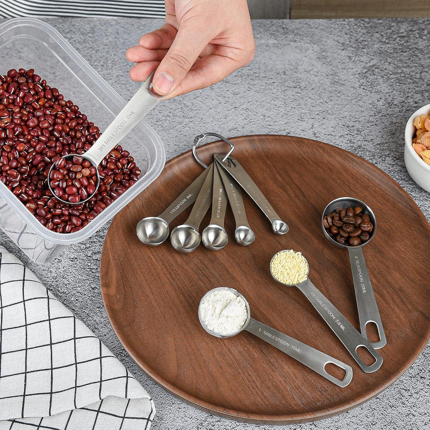 Juego de Tazas y Cucharas Medidoras Smithcraft 19 Piezas Acero Inoxidable