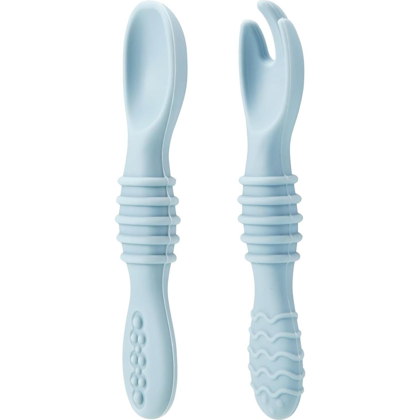 Set de 6 Cucharas y Tenedores de Silicona PandaEar para Bebés