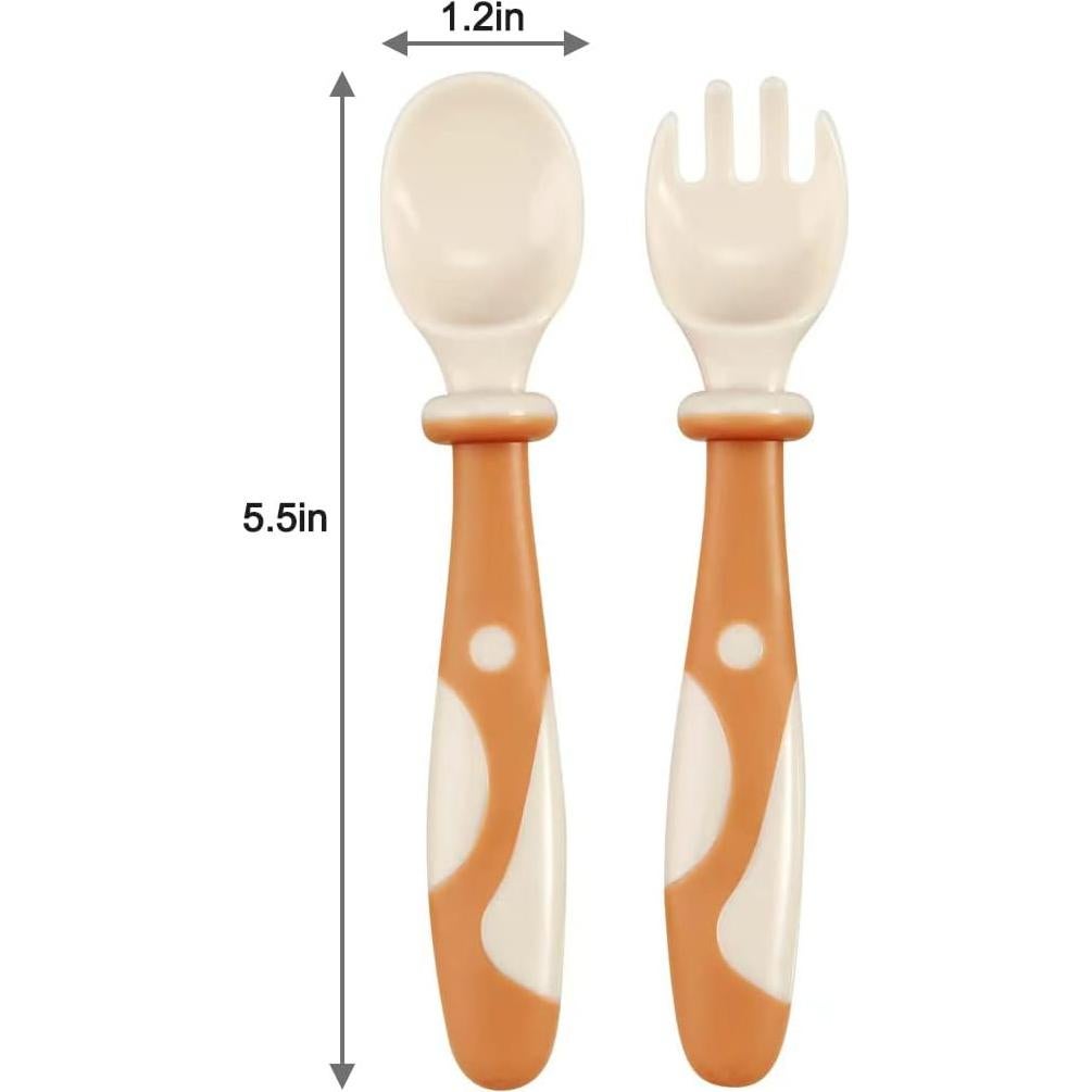 Juego de Cucharas y Tenedores PandaEar para Bebés - 6 Piezas