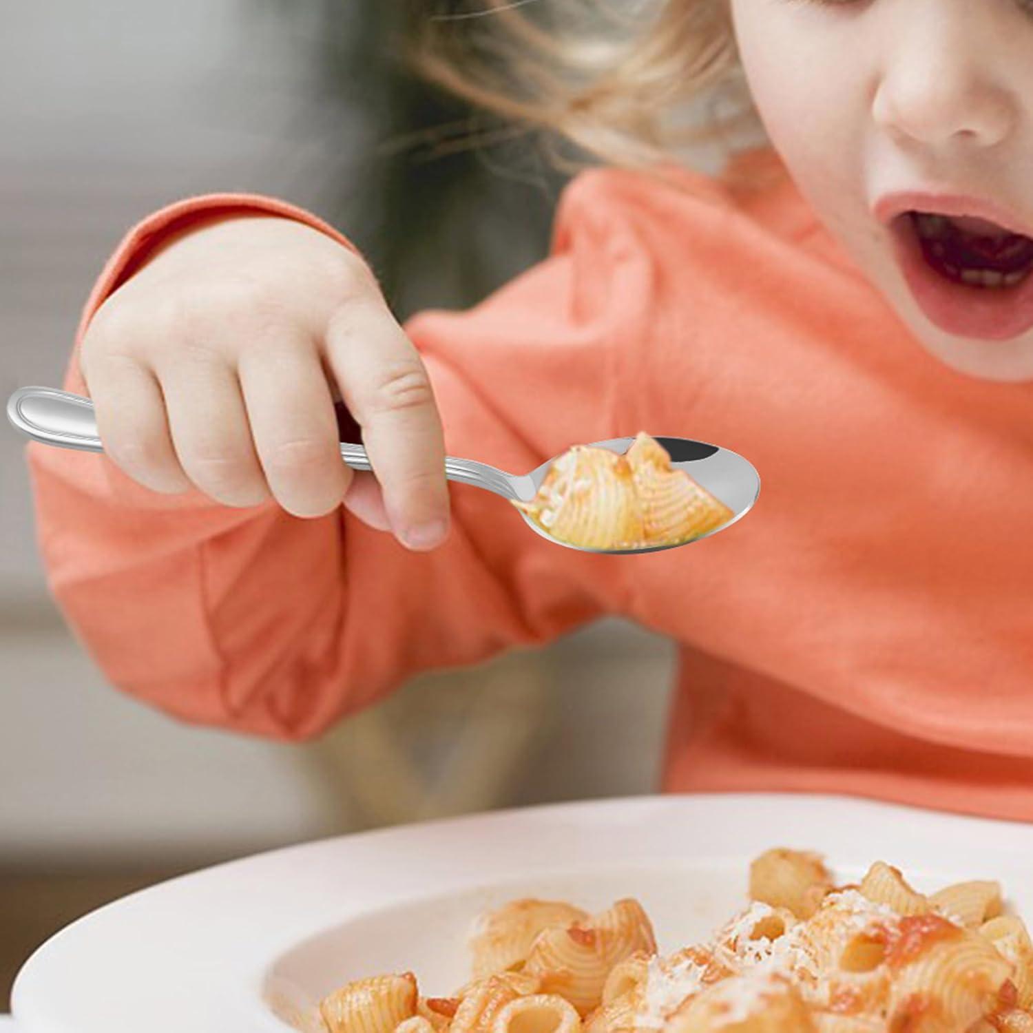 LIANYU Juego de Cubiertos para Niños 10 Piezas Acero Inoxidable
