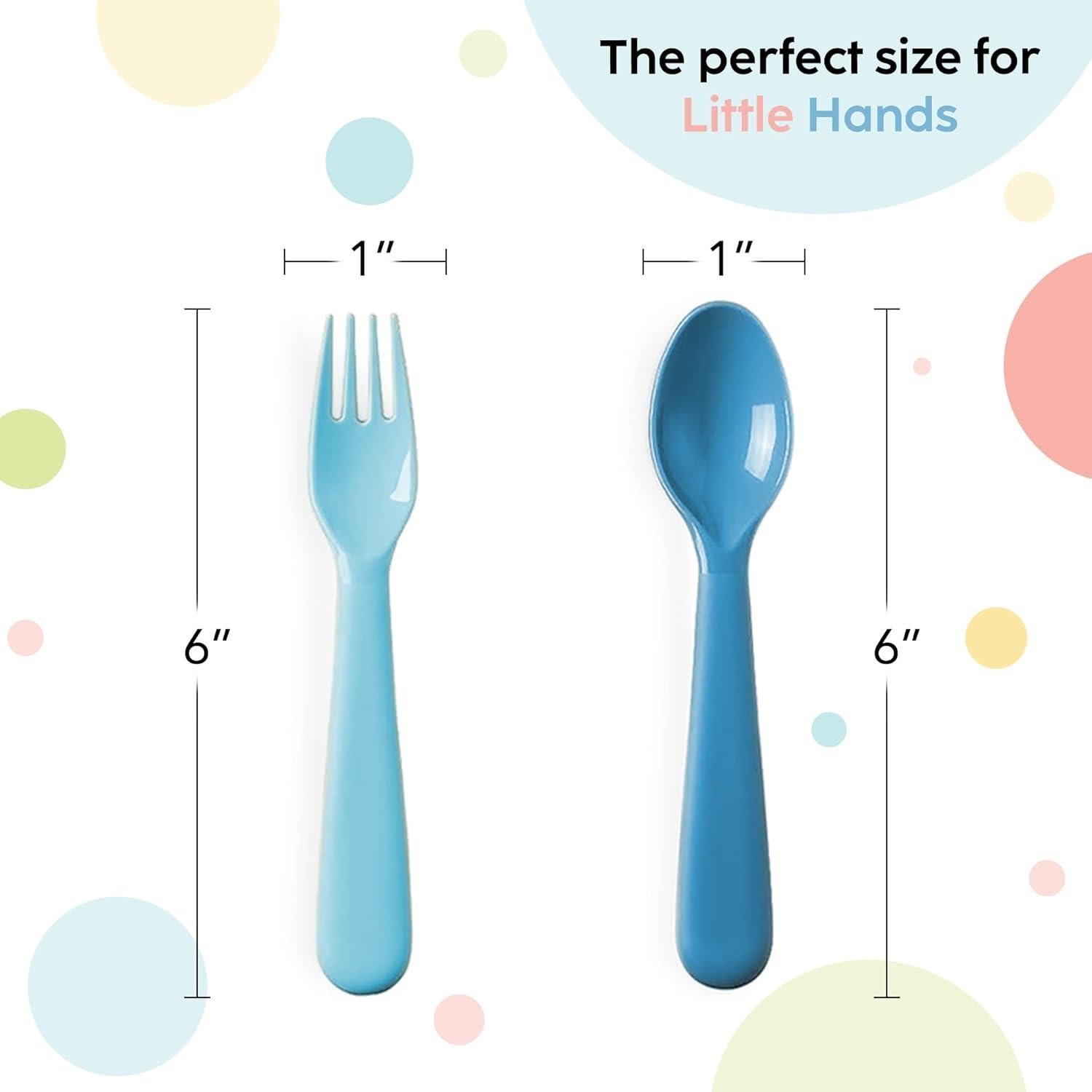 Juego de Utensilios para Niños 16 Piezas Plaskidy Azul