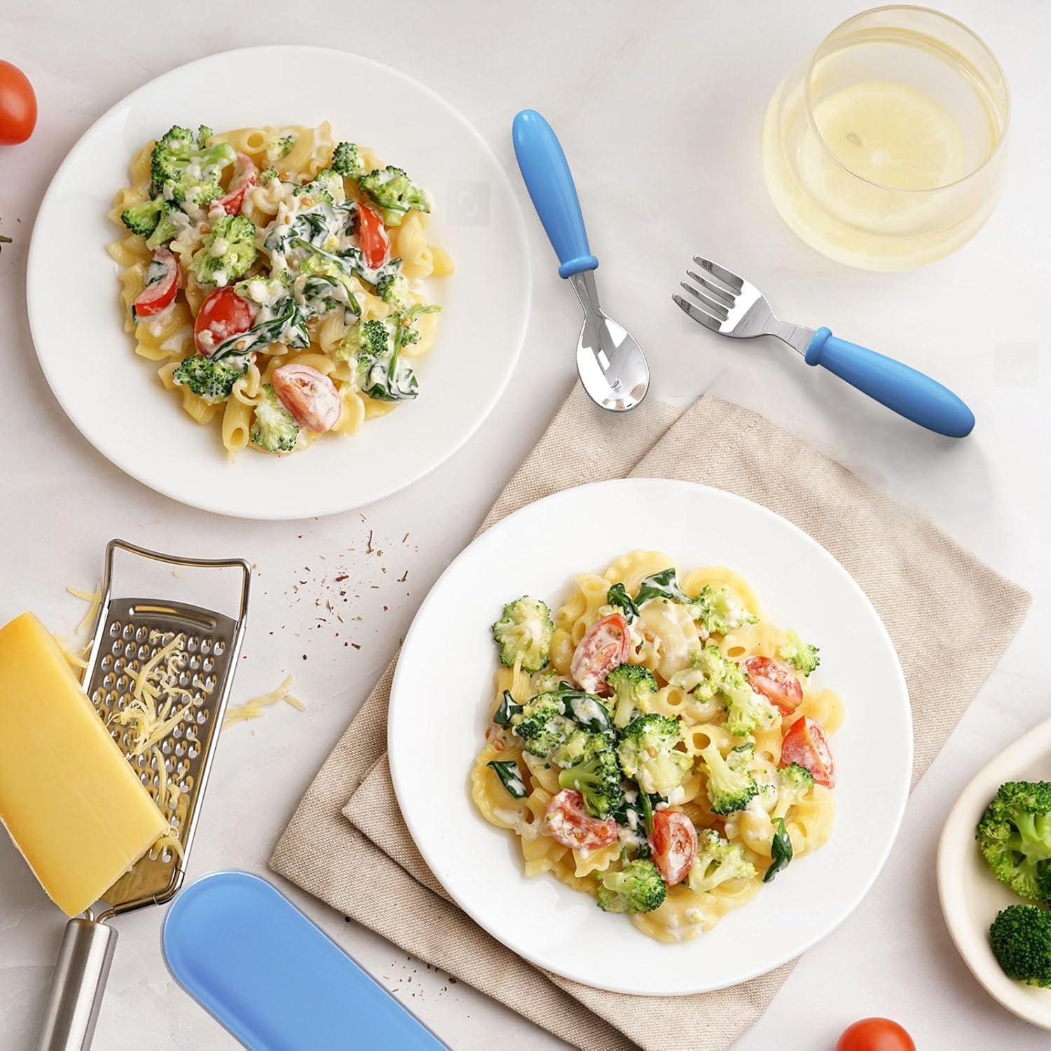 Set de Utensilios para Niños WXCWYQR - 4 Piezas Acero Inoxidable