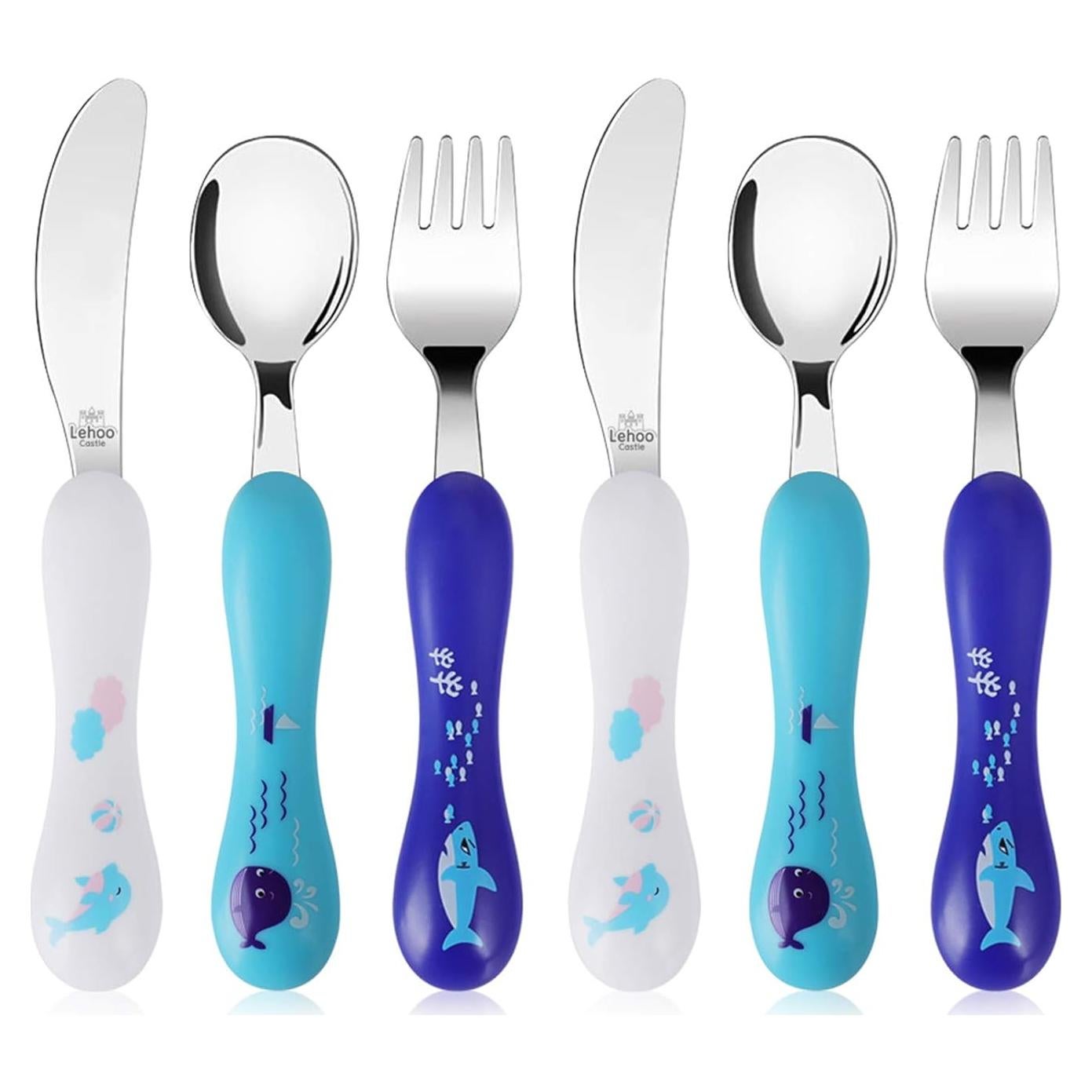 Set de Utensilios para Niños Lehoo Castle - 6 Piezas Acero Inoxidable