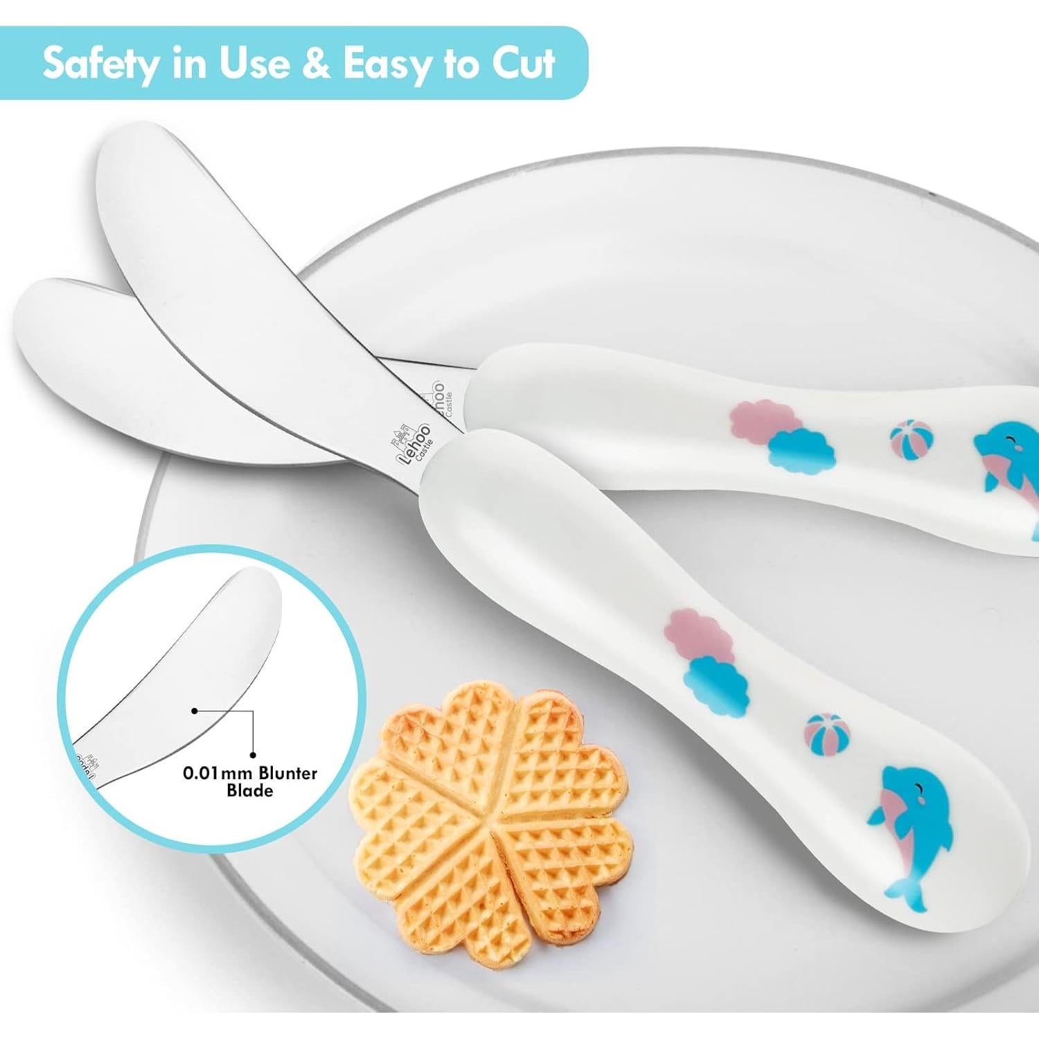 Set de Utensilios para Niños Lehoo Castle - 6 Piezas Acero Inoxidable