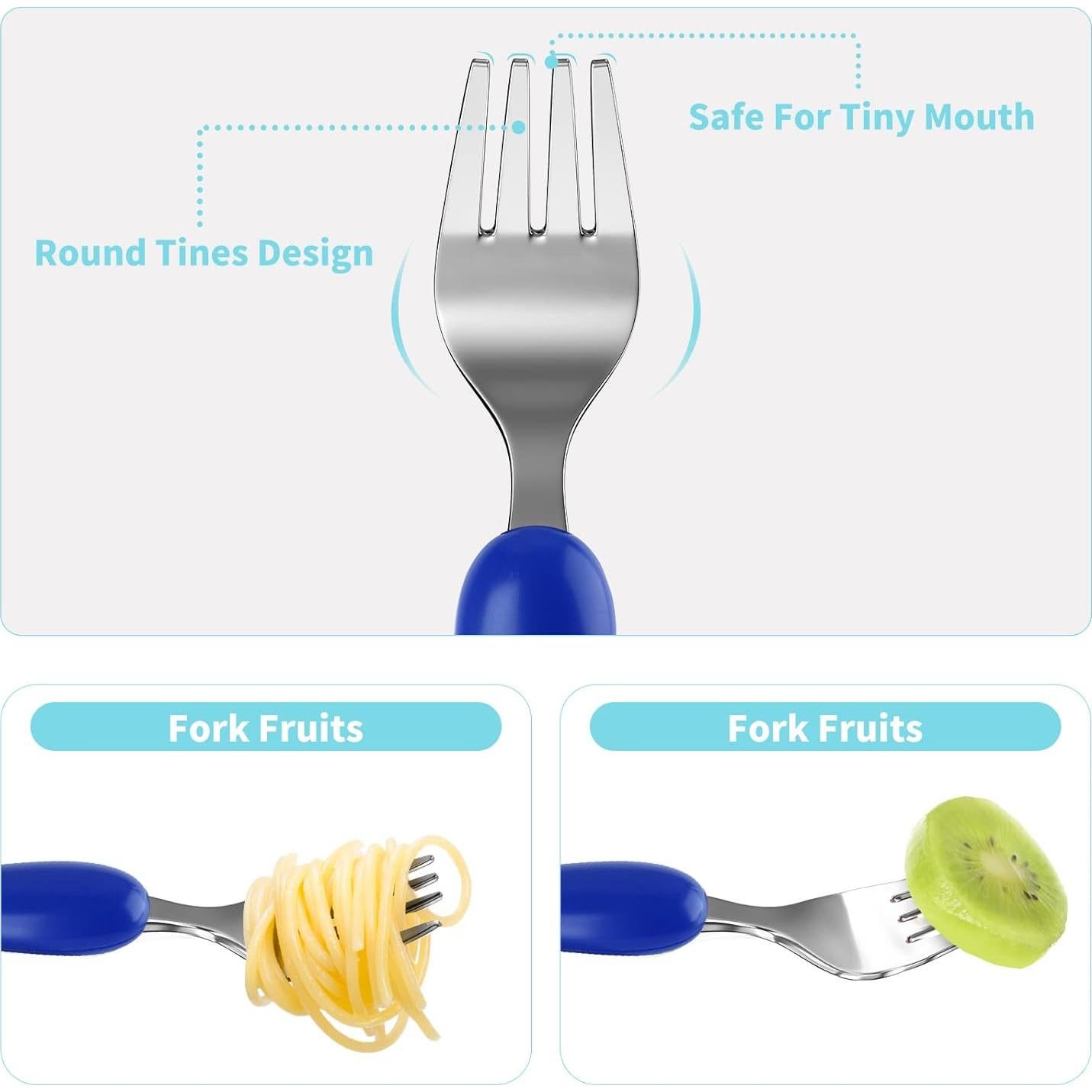 Set de Utensilios para Niños Lehoo Castle - 6 Piezas Acero Inoxidable