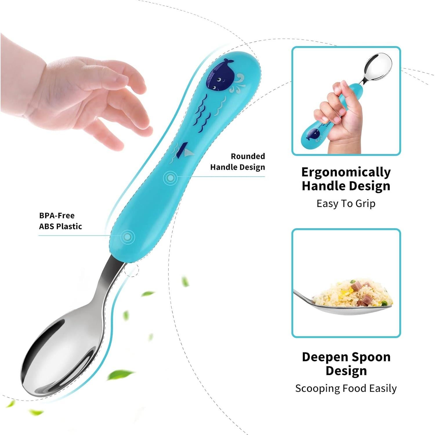 Set de Utensilios para Niños Lehoo Castle - 6 Piezas Acero Inoxidable