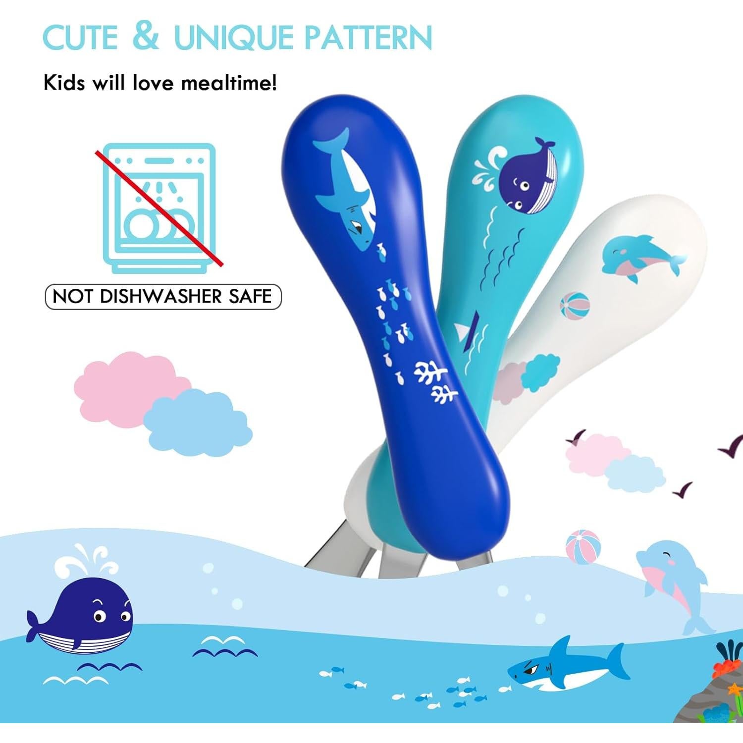 Set de Utensilios para Niños Lehoo Castle - 6 Piezas Acero Inoxidable