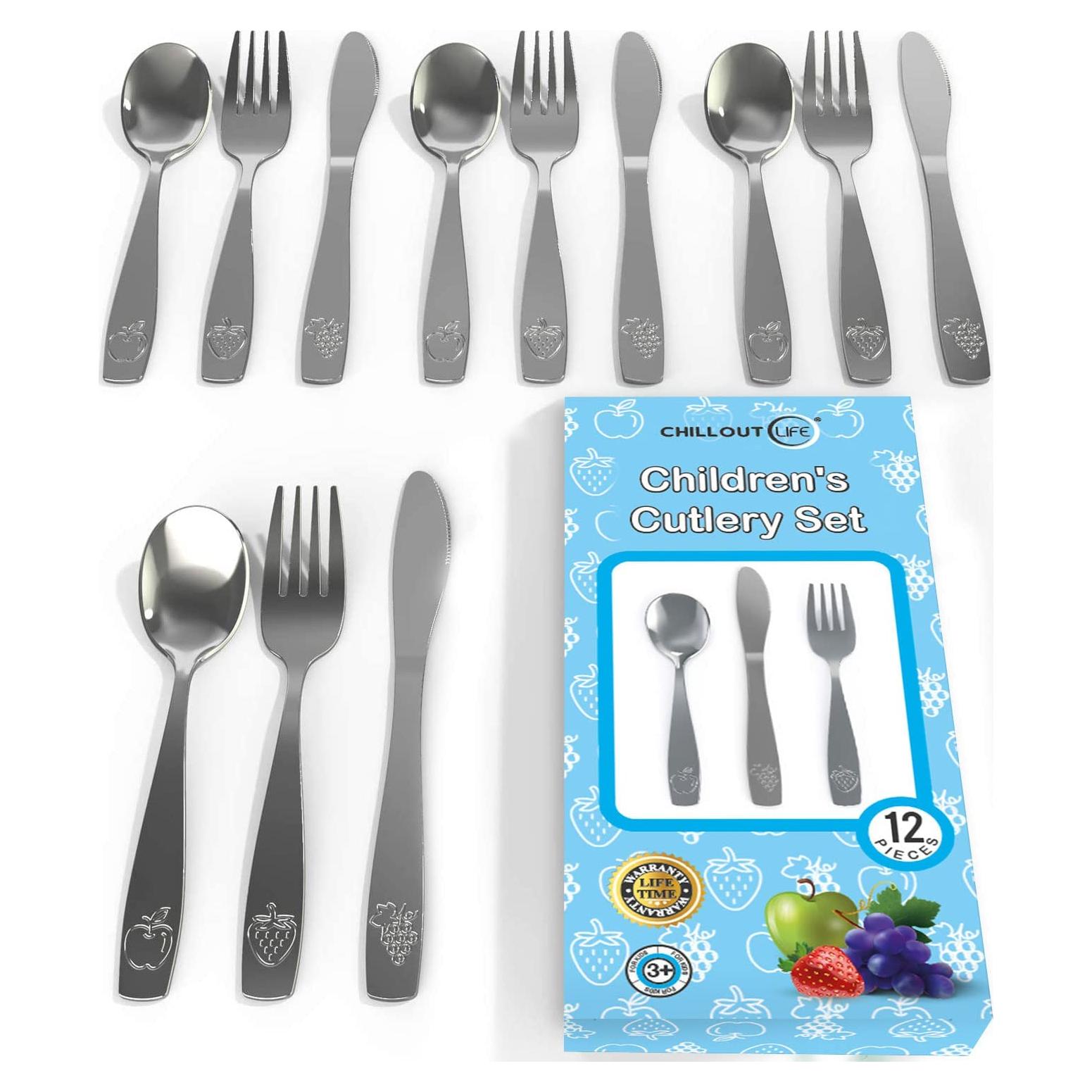 Juego de Cubiertos para Niños CHILLOUT LIFE 12 Piezas