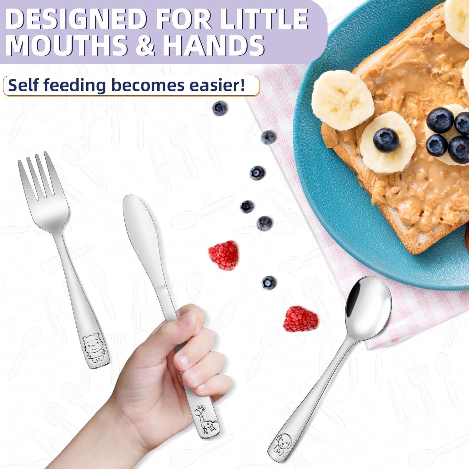 Juego de Utensilios para Niños VITEVER 12 Piezas Acero Inoxidable