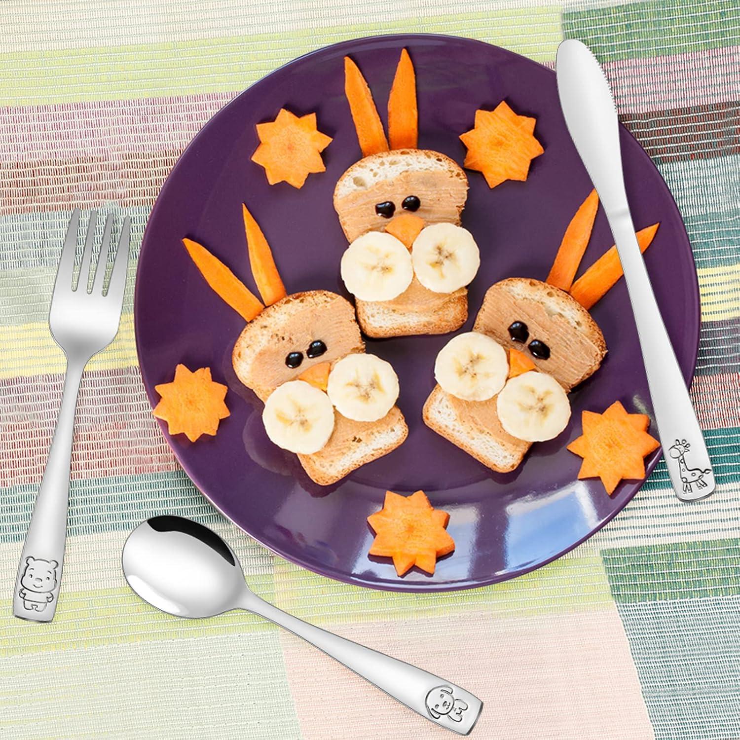 Juego de Utensilios para Niños VITEVER 12 Piezas Acero Inoxidable