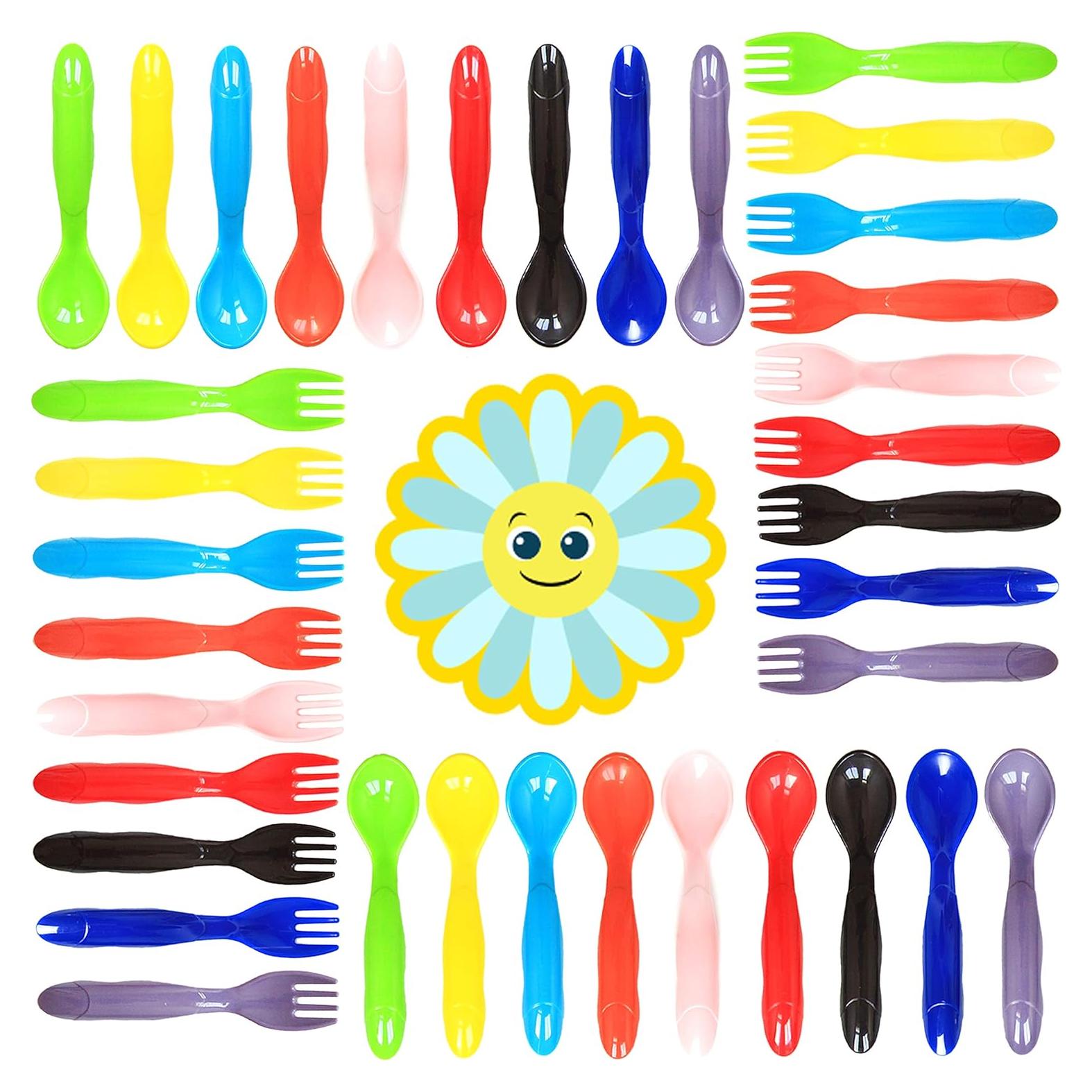 Set de Utensilios Plásticos para Niños Youngever 36 Pcs