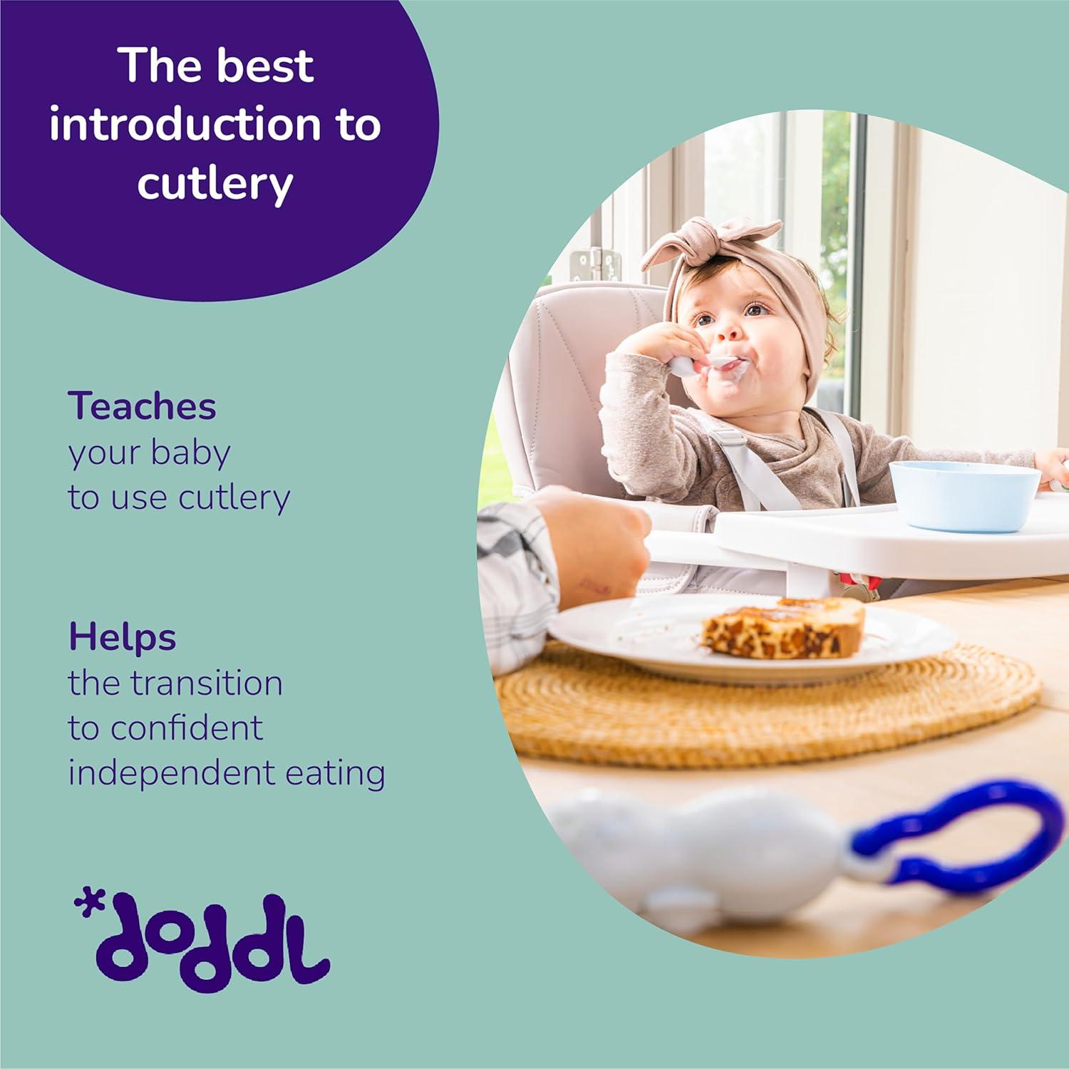 Set de Cuchara y Tenedor Doddl para Bebés - Autoalimentación