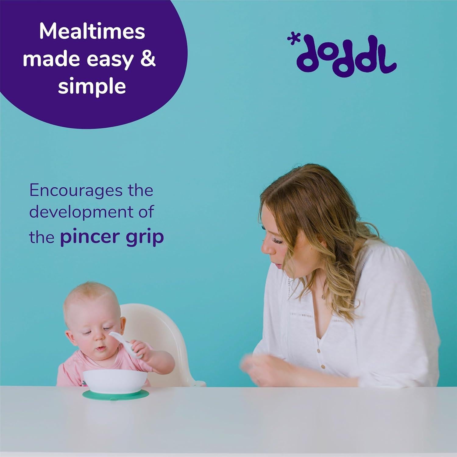 Set de Cuchara y Tenedor Doddl para Bebés - Autoalimentación