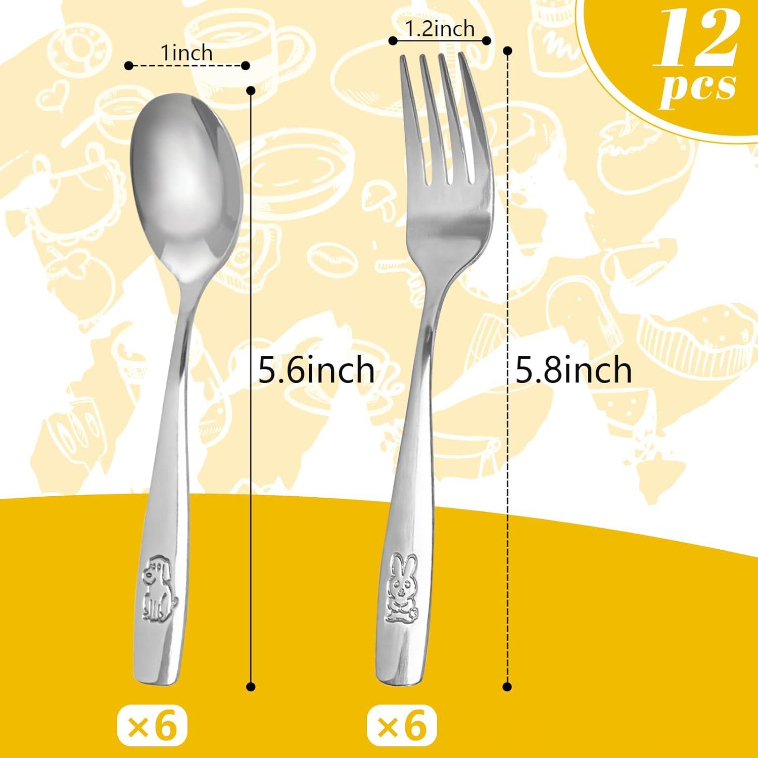 Set de Utensilios para Niños HANSGO 12 Piezas Acero Inoxidable