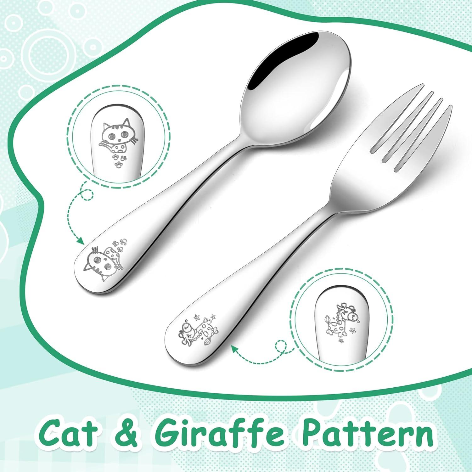 Set de Cubiertos para Niños E-far 6 Piezas Acero Inoxidable